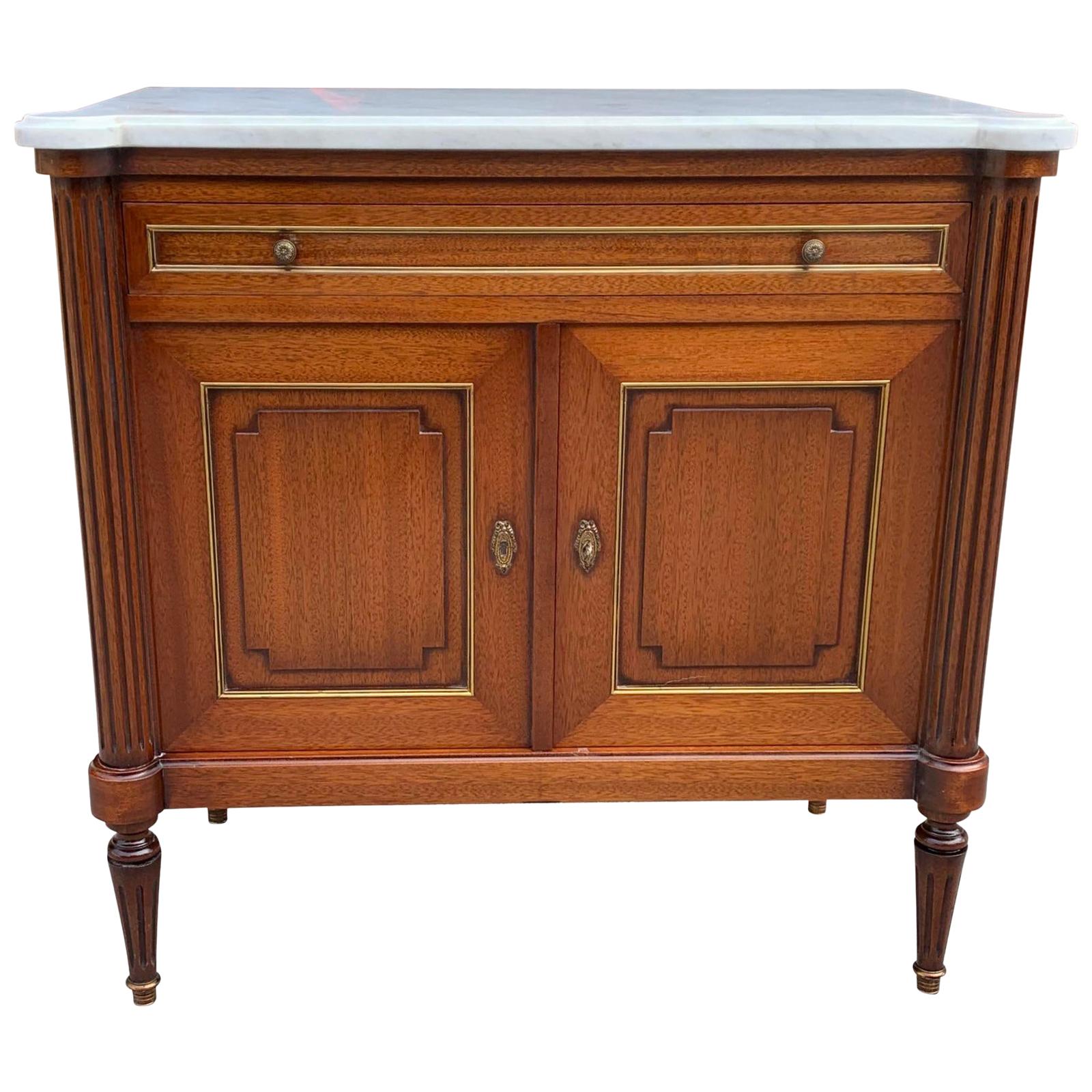 Fine French Louis XVI Antique Mahogany Sideboard or Credenza, 1910s