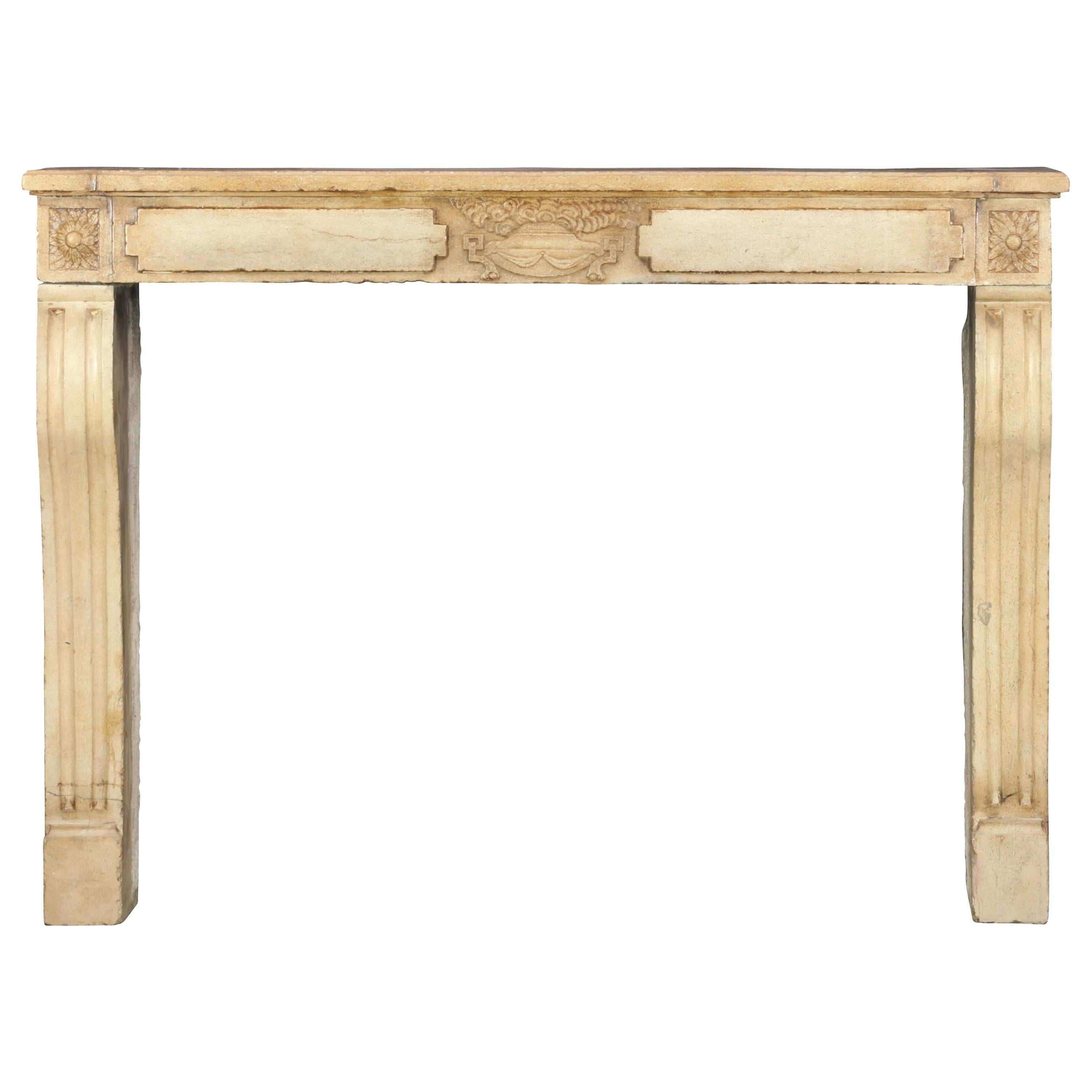 Fine French Louis XVI Style Vintage Fireplace Surround