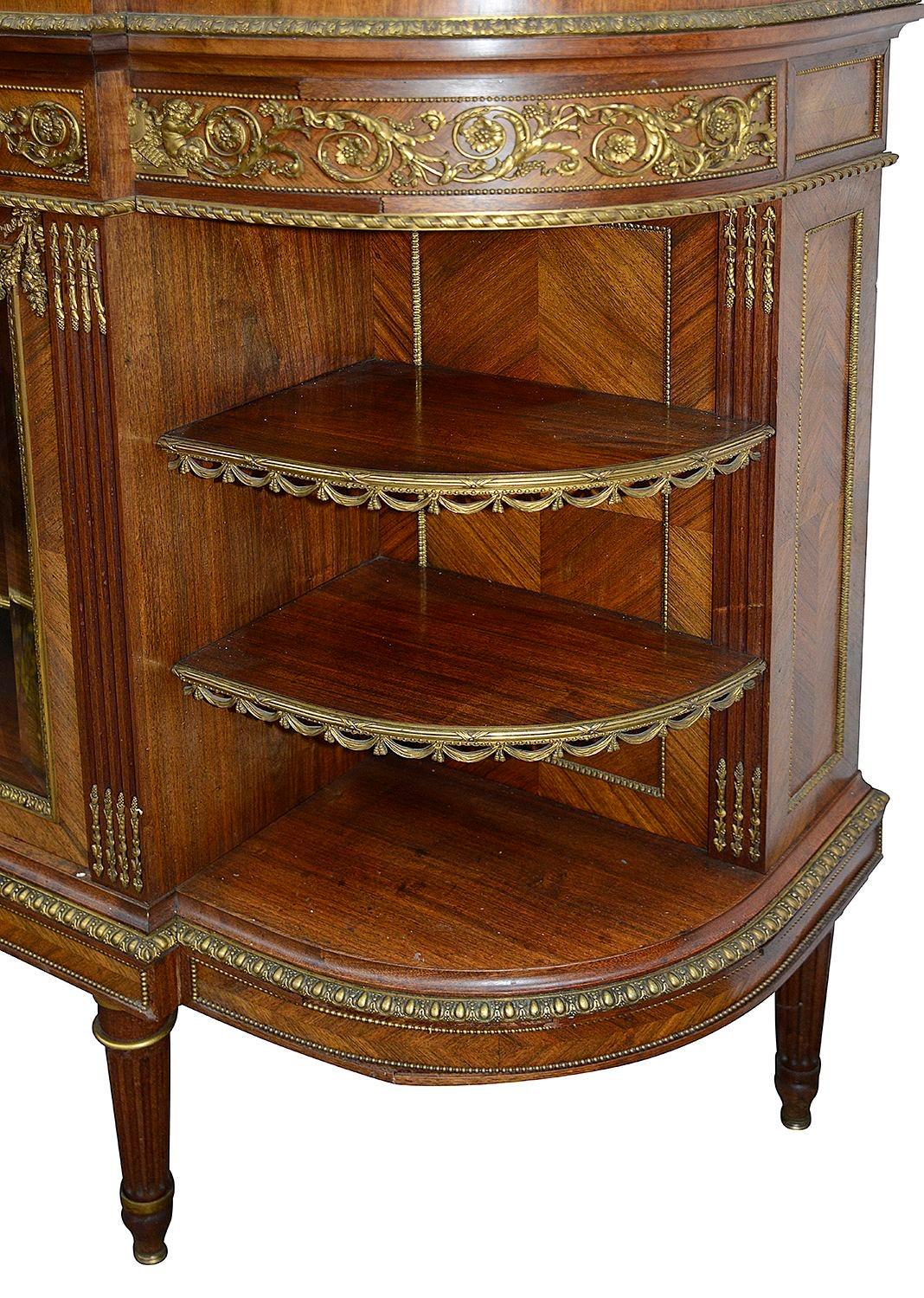 Fine French Louis XVI style vitrine, after Linke For Sale 4