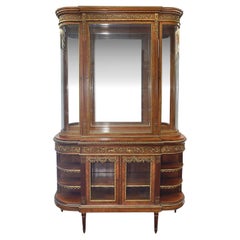 Antique Fine French Louis XVI style vitrine, after Linke