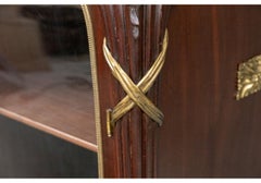Fine French Marble Top Vitrine Cabinet