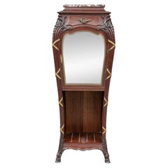Fine French Marble Top Vitrine Cabinet