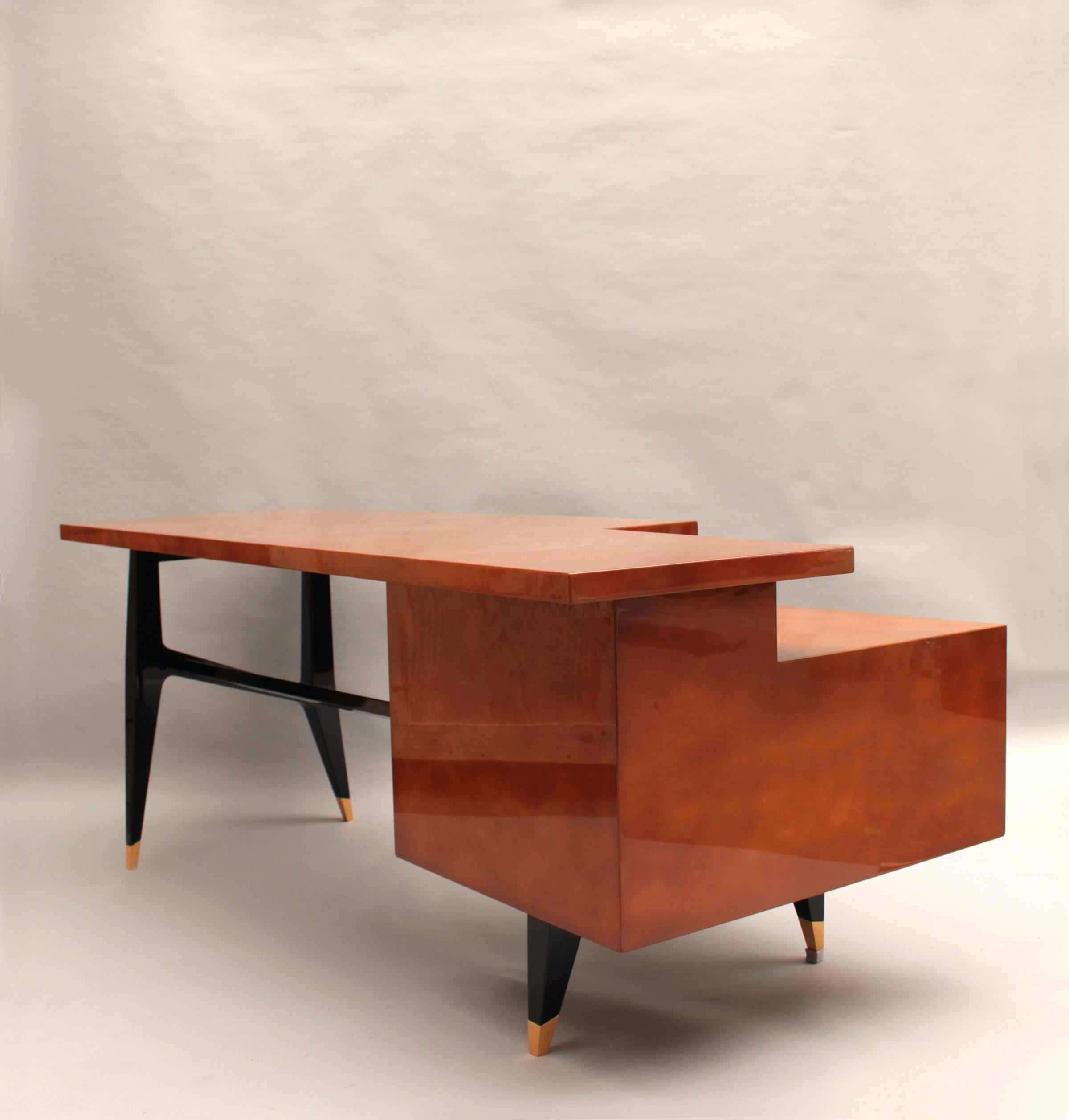 Fine French Mid-Century Lacquered Desk by Raphael  For Sale 2