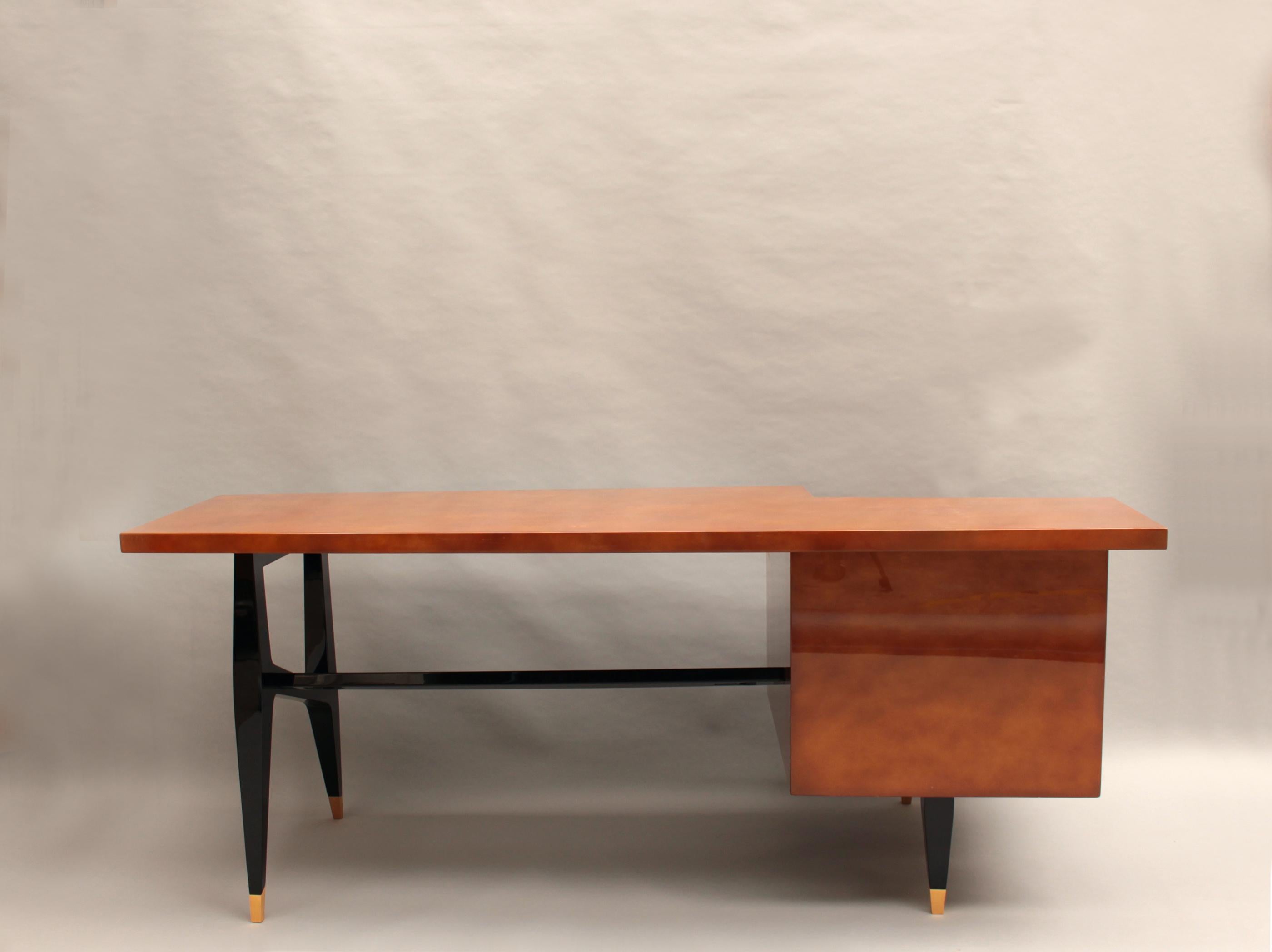 Fine French Mid-Century Lacquered Desk by Raphael  For Sale 3