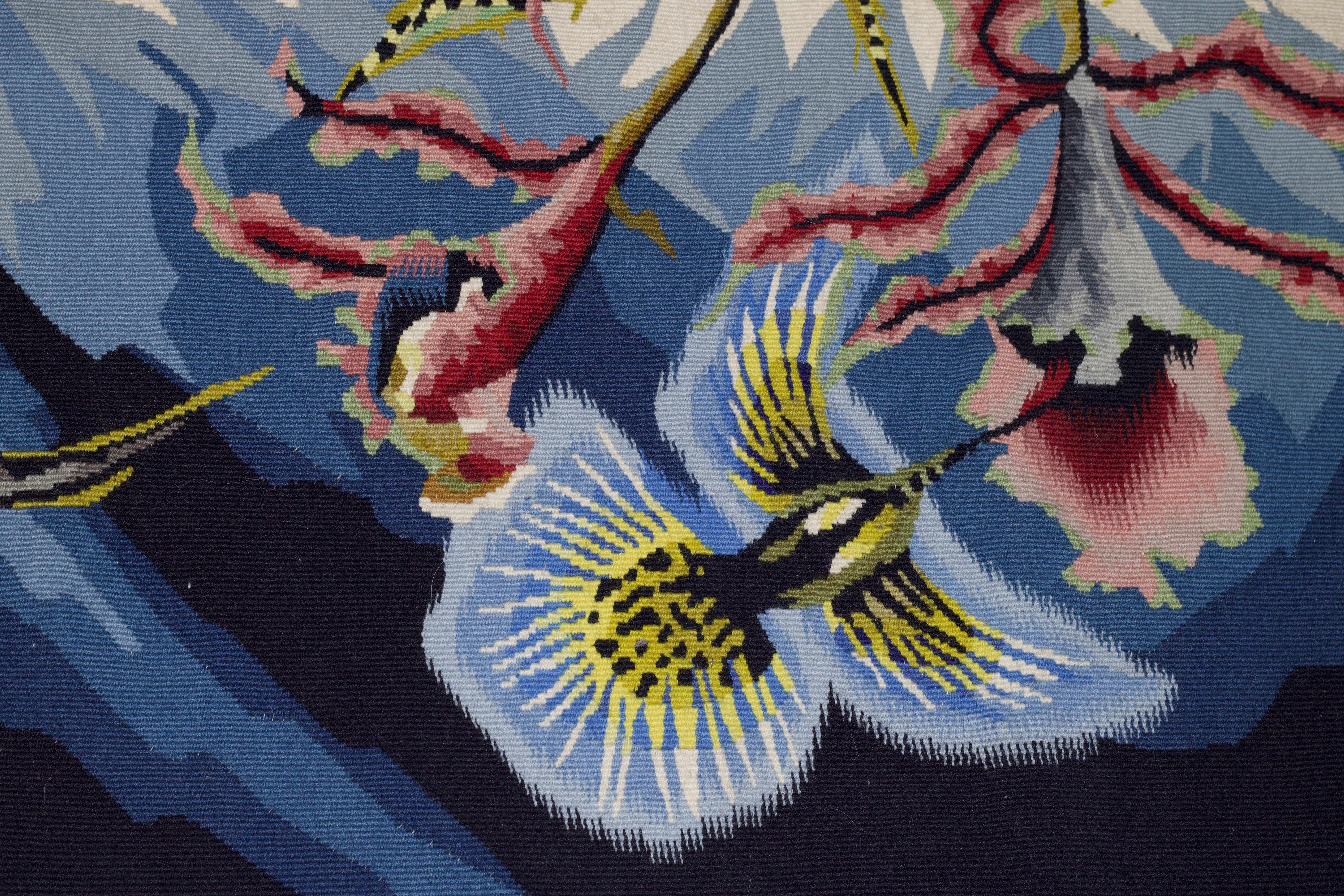 Fine French Mid Century Tapestry Signed by Jean Lurcat 3'9