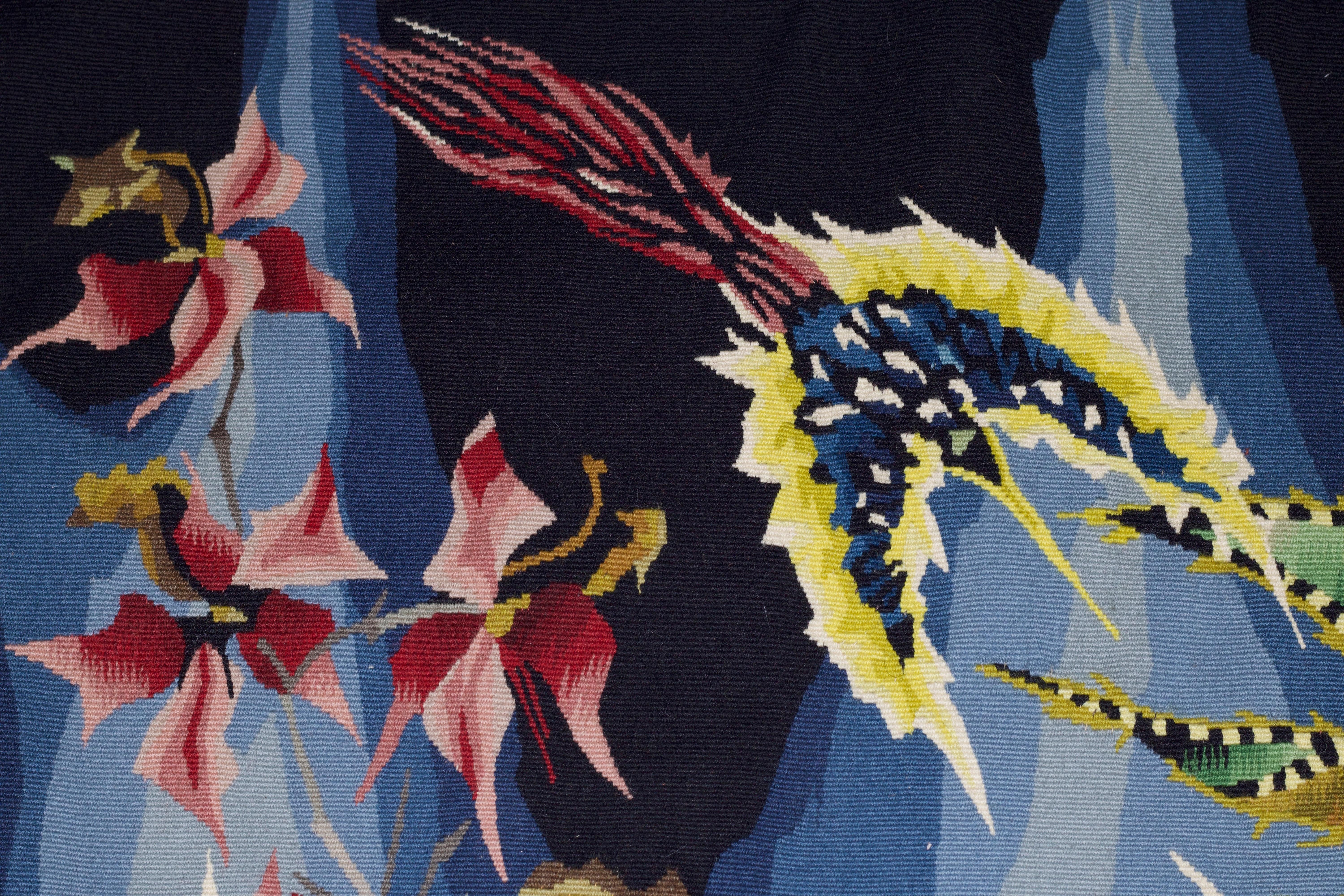 Fine French Mid Century Tapestry Signed by Jean Lurcat 3'9
