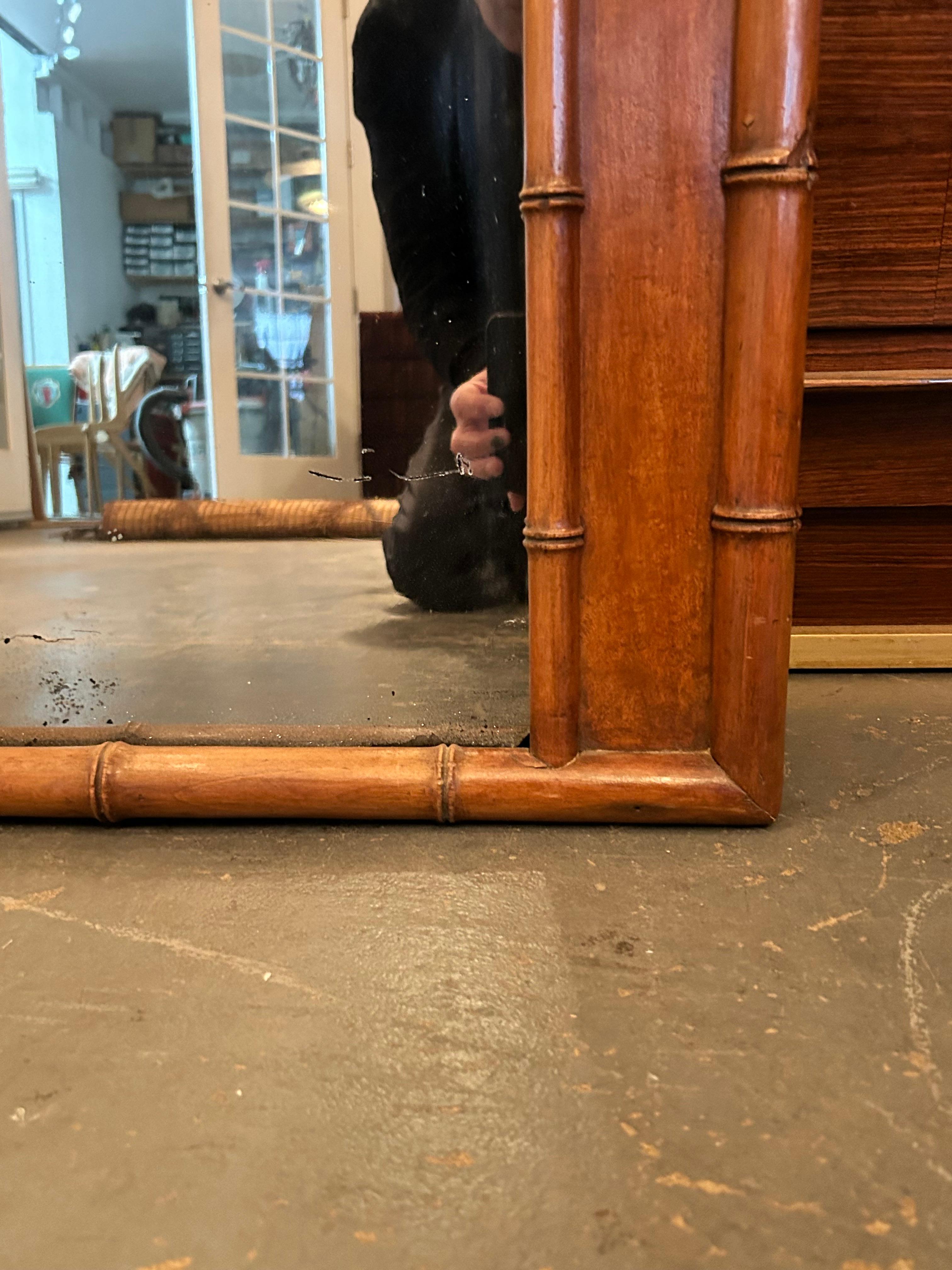 Fine French Napoleon III Faux Bamboo Mirror For Sale 4