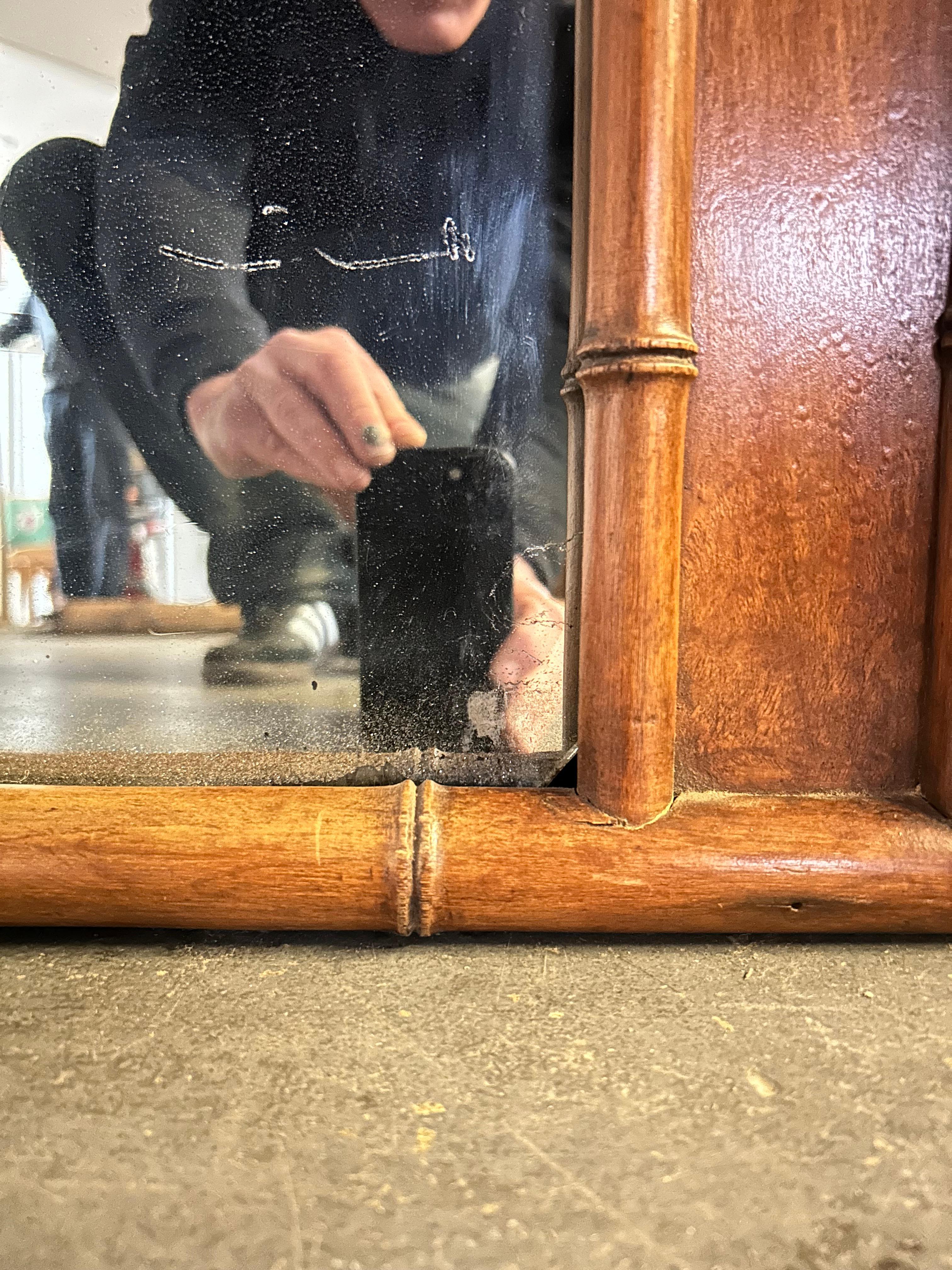 Fine French Napoleon III Faux Bamboo Mirror For Sale 5