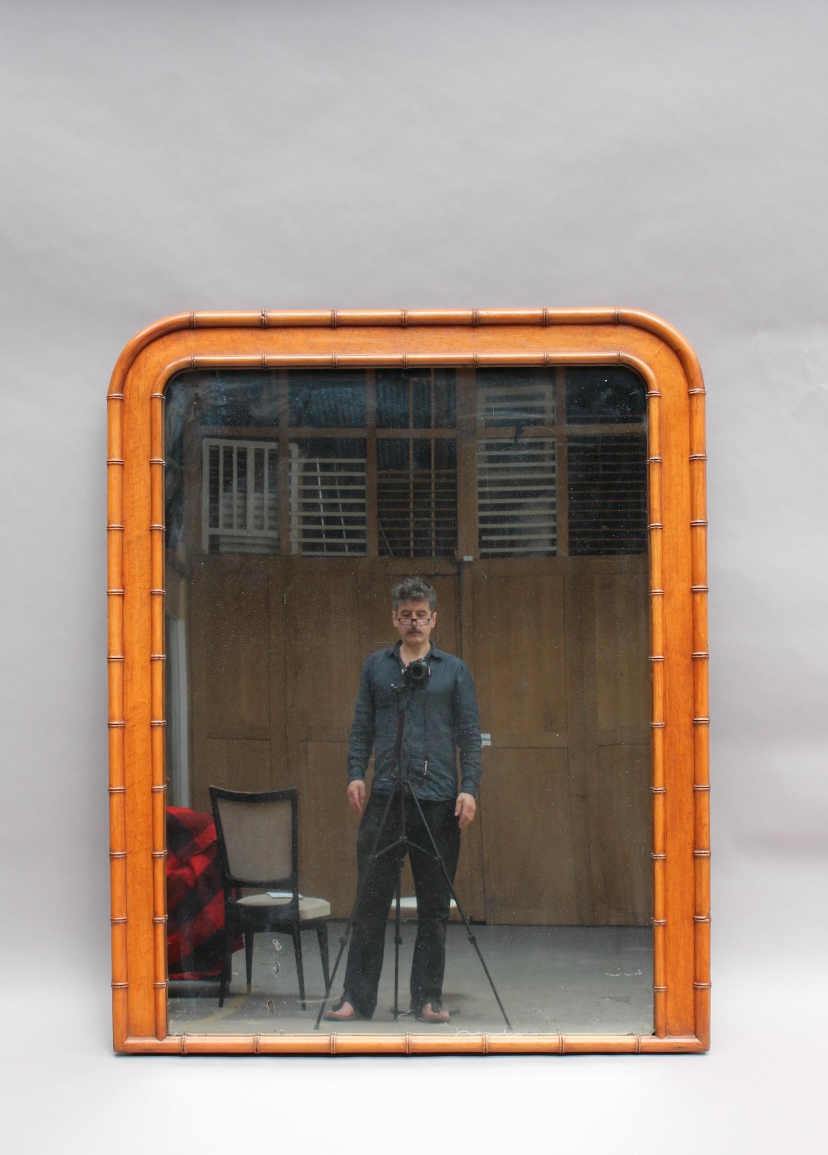 Fine French Napoleon III Faux Bamboo Mirror For Sale 7