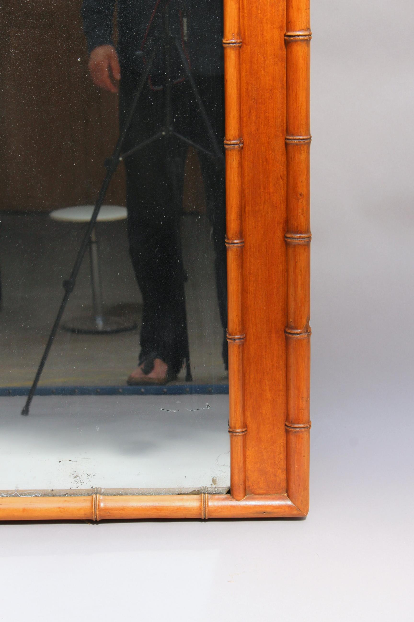 Fine French Napoleon III Faux Bamboo Mirror For Sale 2