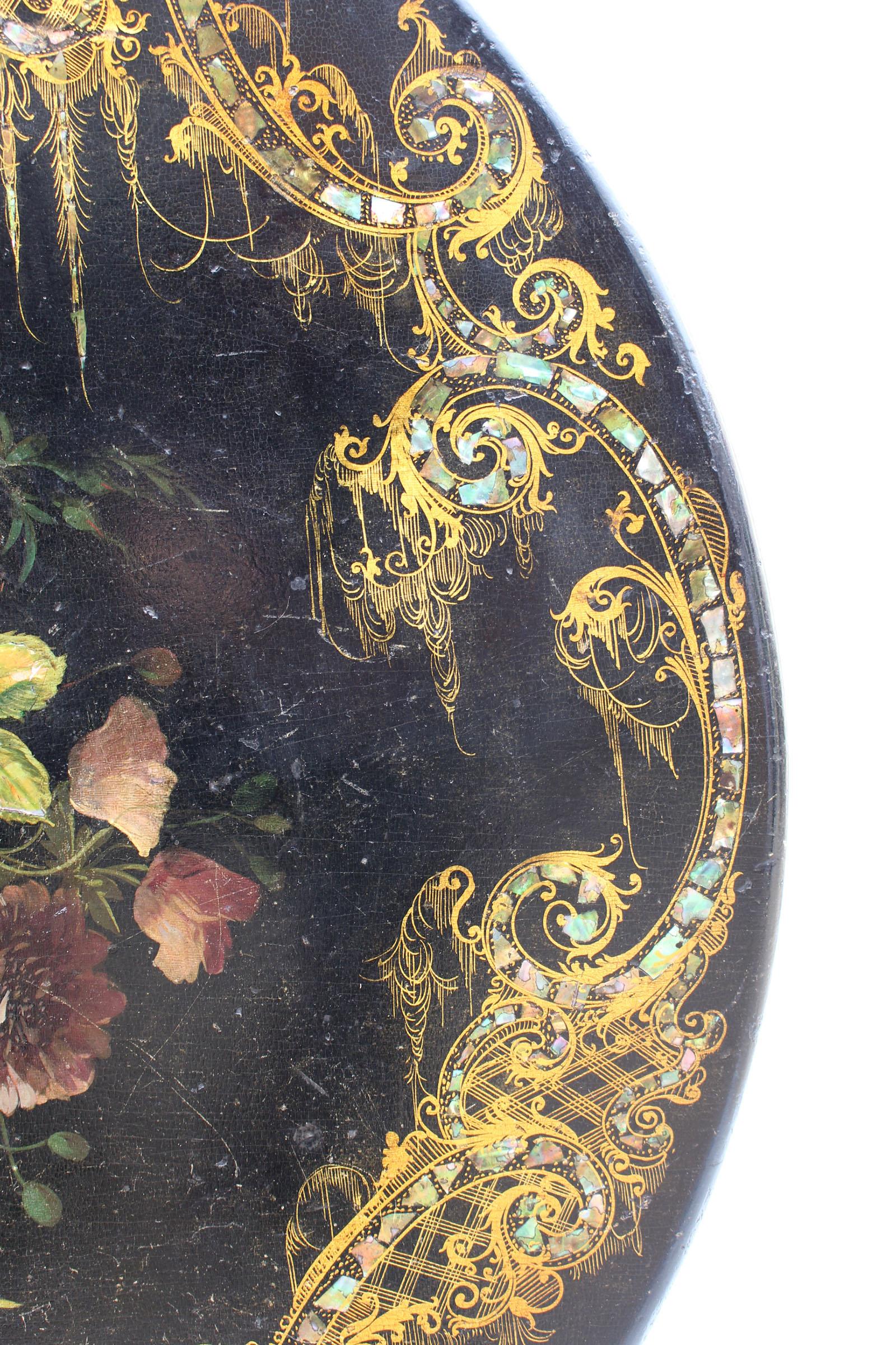 Fine French Napoleon III Lacquered Tilt-Top Table For Sale 8