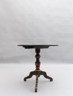 Fine French Napoleon III Lacquered Tilt-Top Table