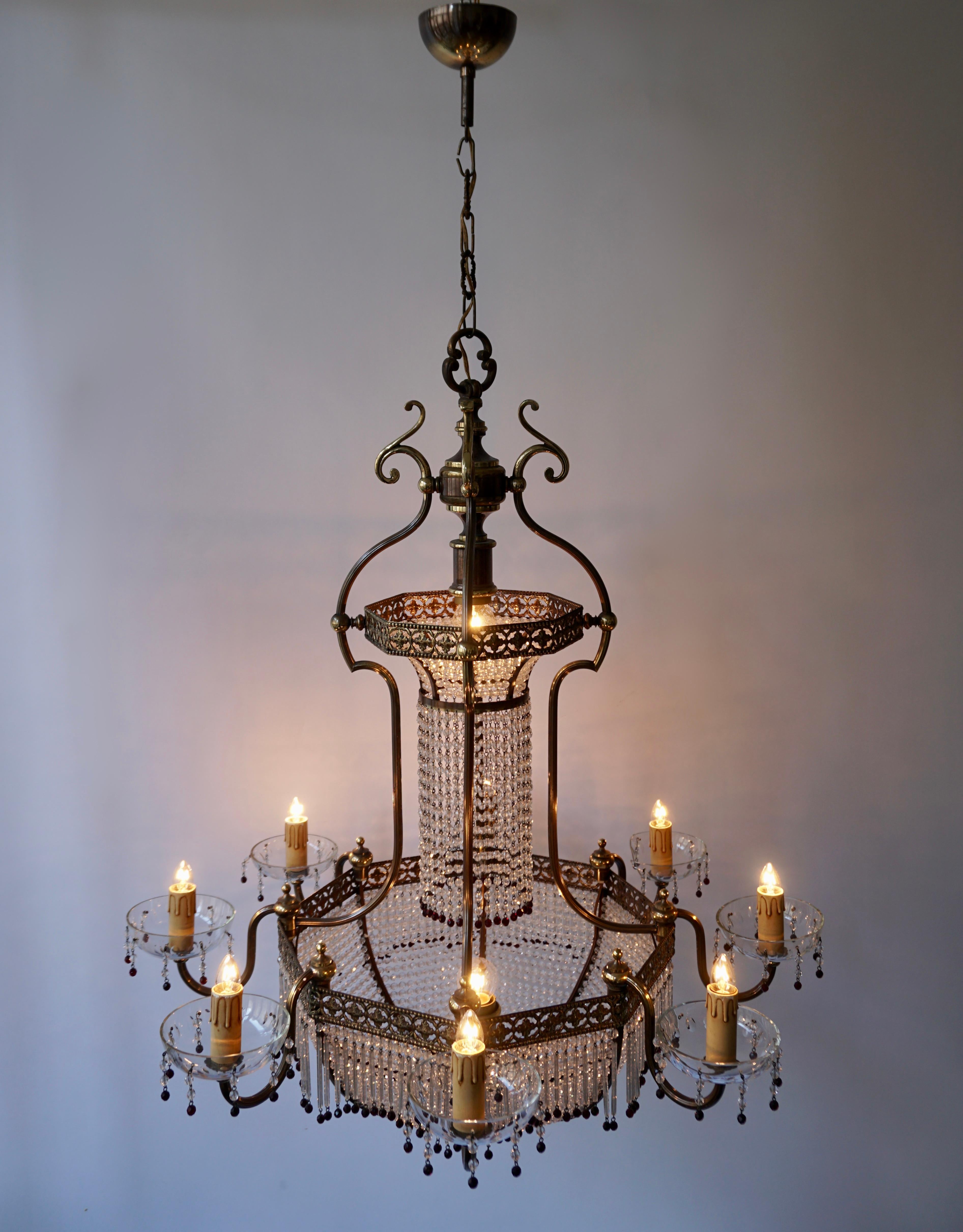 Fine French Sac a Pearl Chandelier For Sale 7