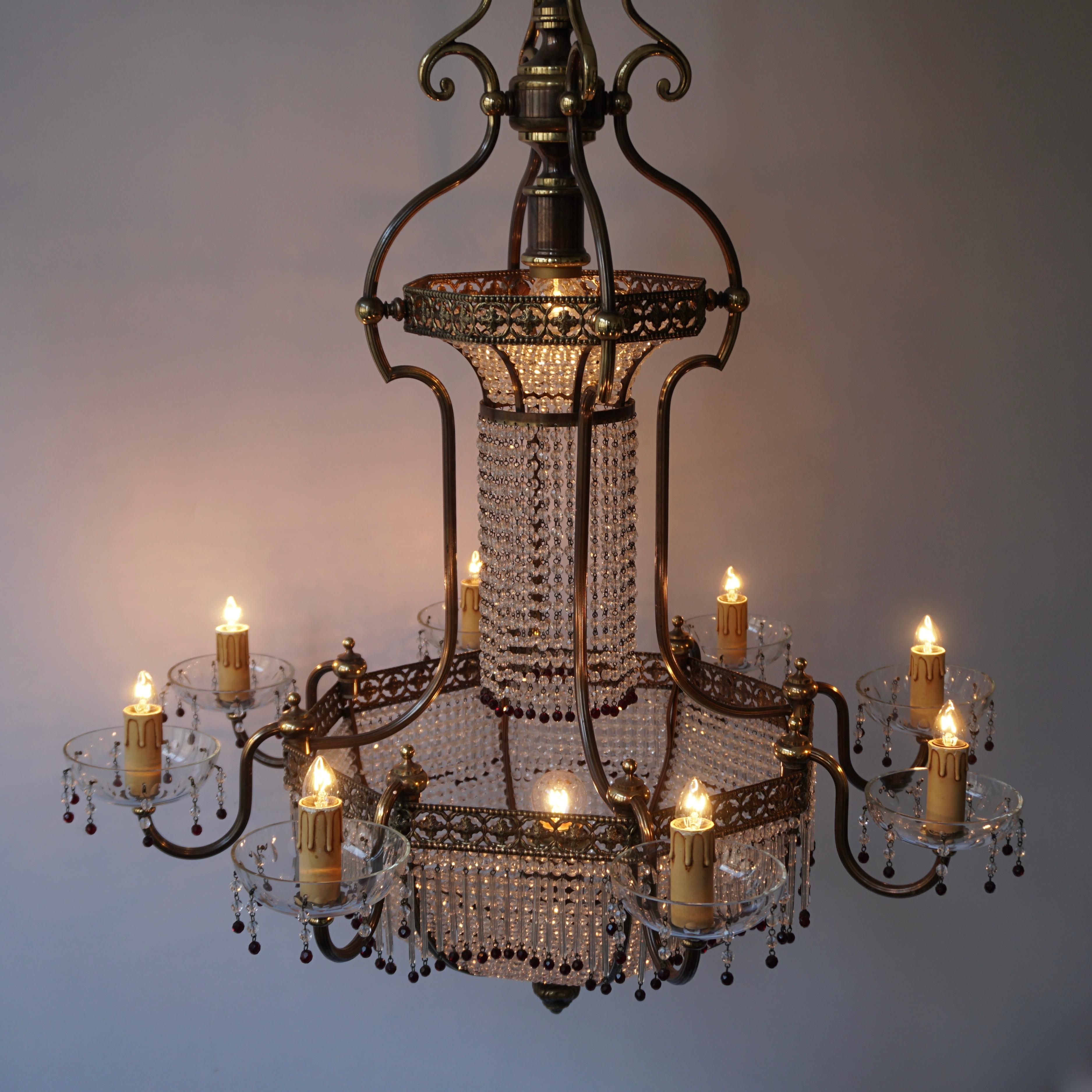 Fine French Sac a Pearl Chandelier For Sale 10