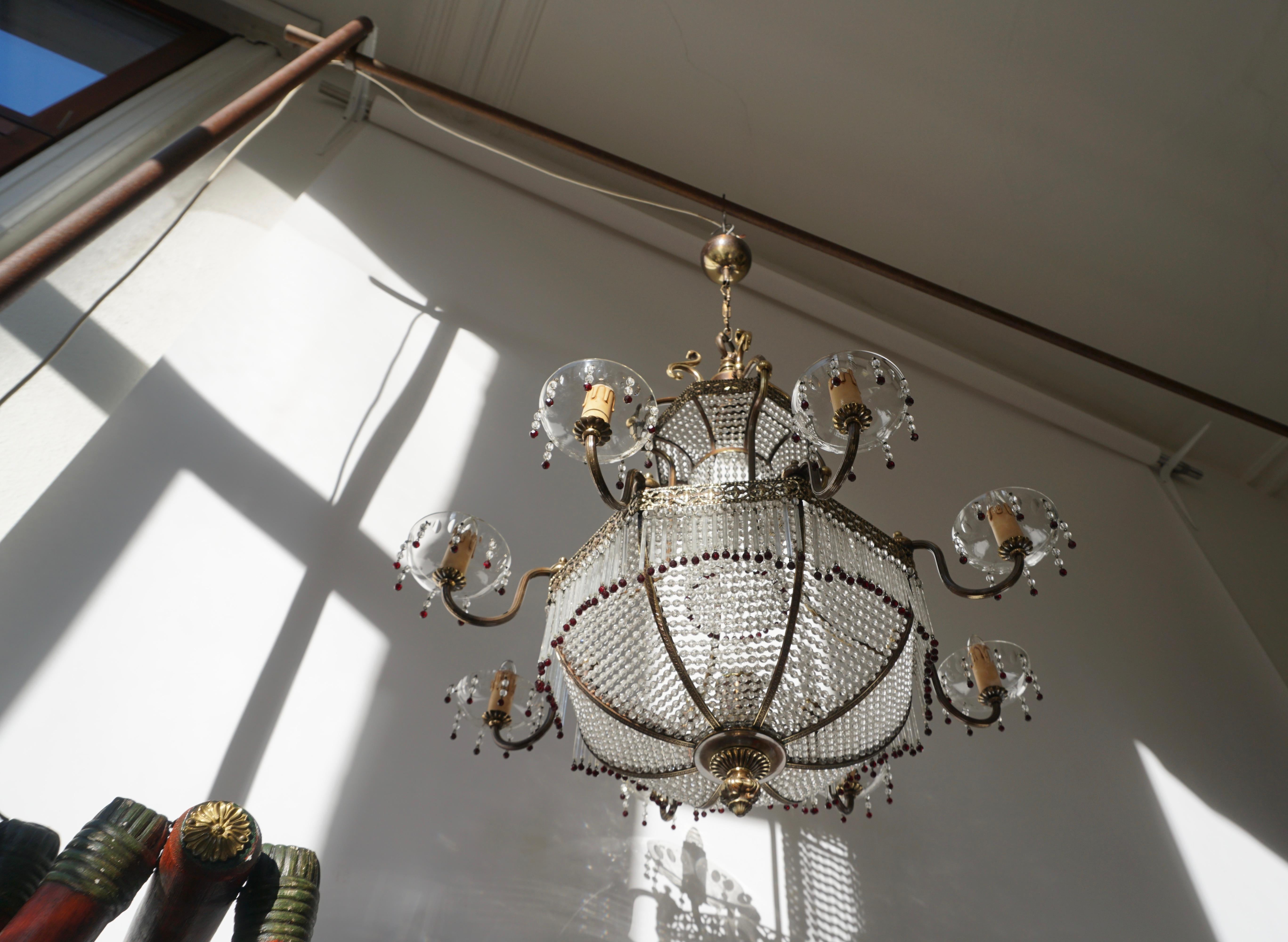 Fine French Sac a Pearl Chandelier For Sale 1
