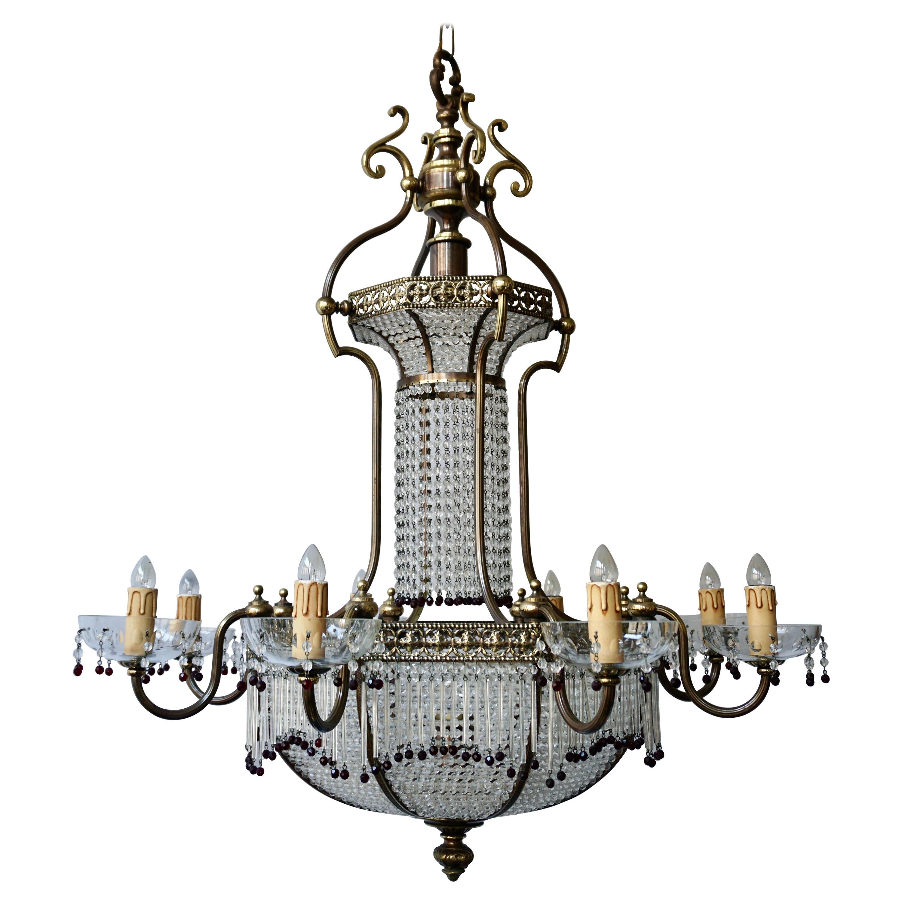 Fine French Sac a Pearl Chandelier