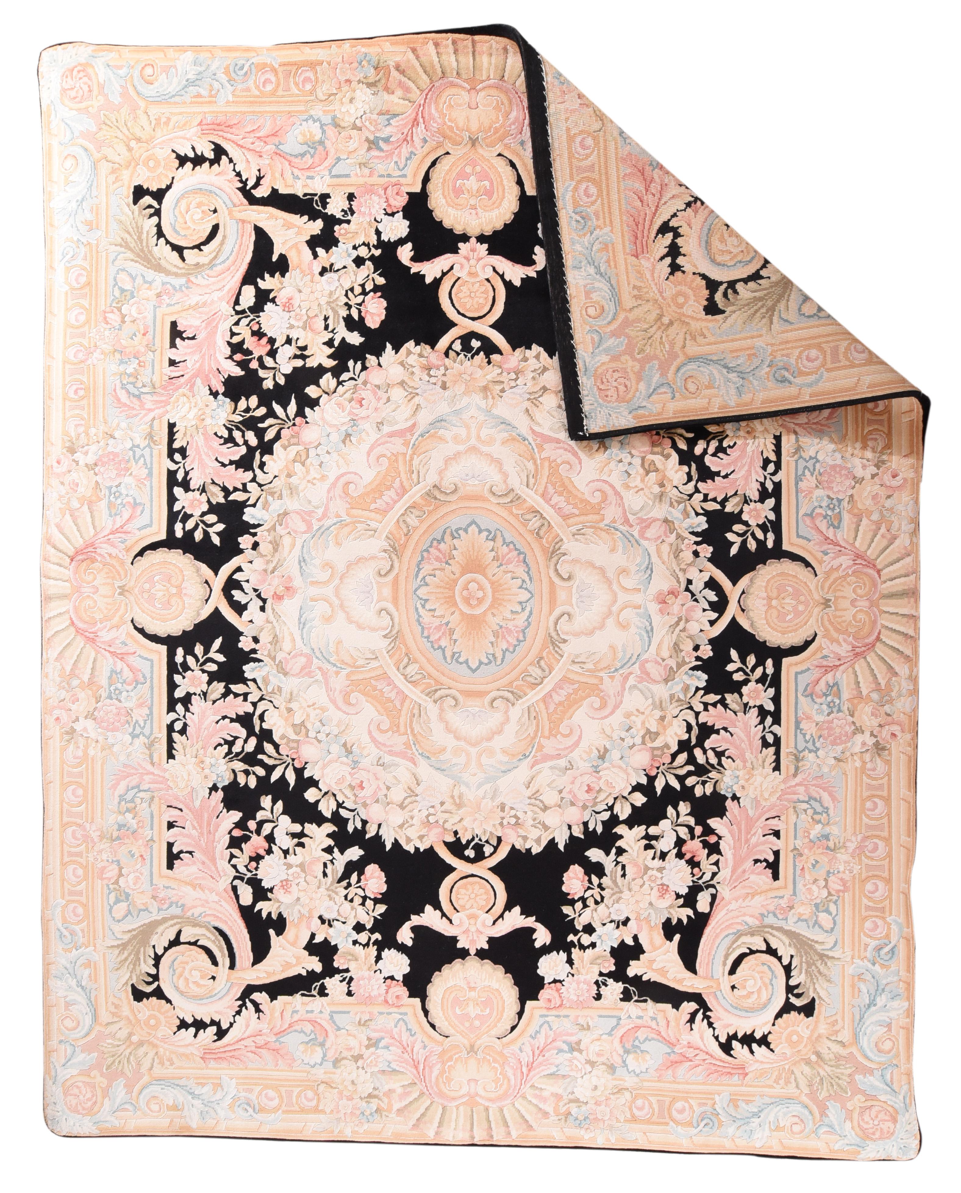 Fine French Savanory Weave Rug, Hand Knotted

Design: Center Medalion

The Savonnerie manufactory was the most prestigious European manufactory of knotted-pile carpets, enjoying its greatest period c. 1650–1685; the cachet of its name is