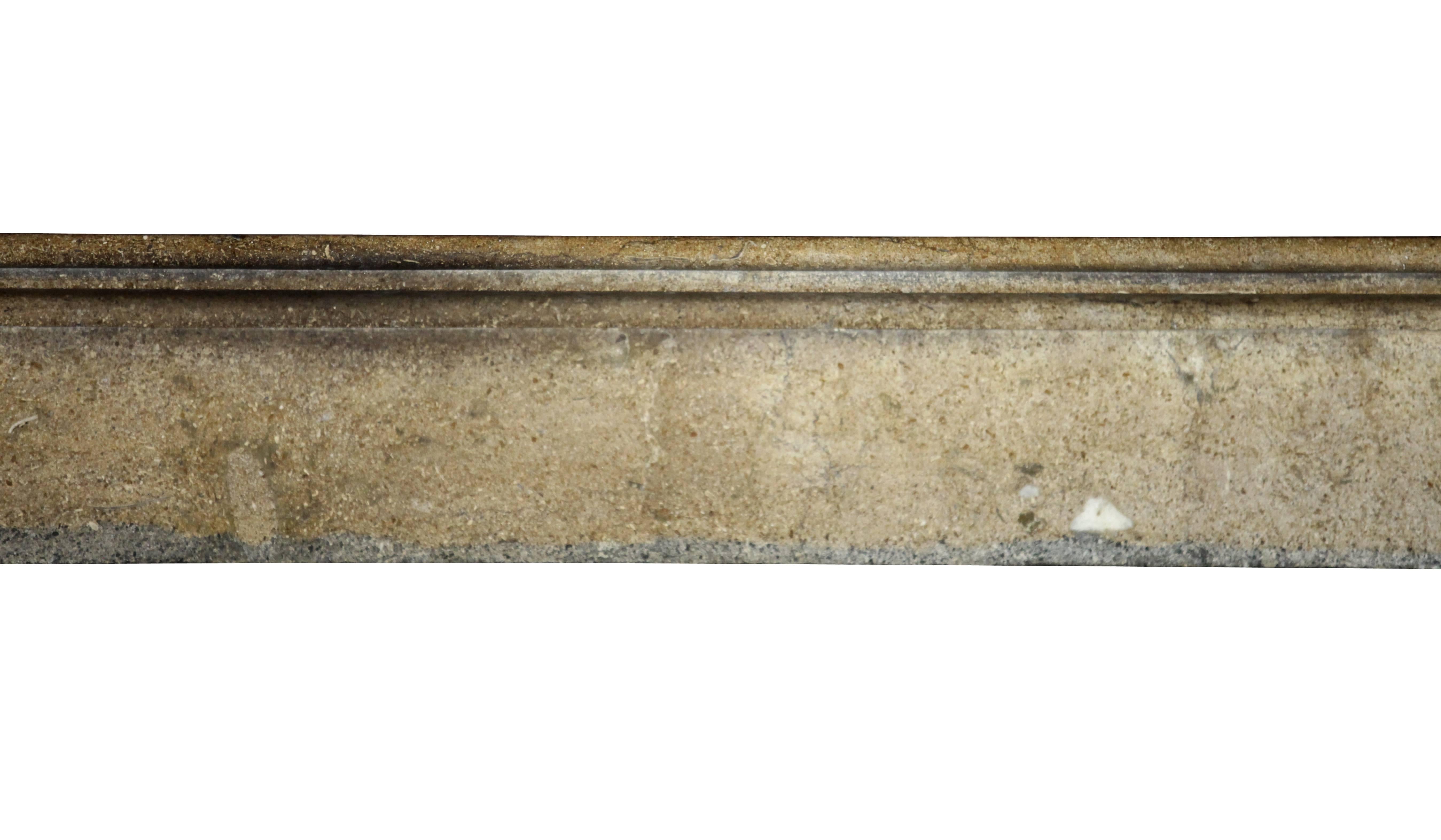 Louis Philippe Fine French Small Antique Limestone Fireplace Surround for Cosy Country Interior For Sale