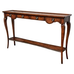Fine French Style Parquet Top Console Table