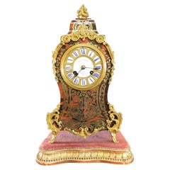 Antique Fine French Tortoiseshell Boulle Clock