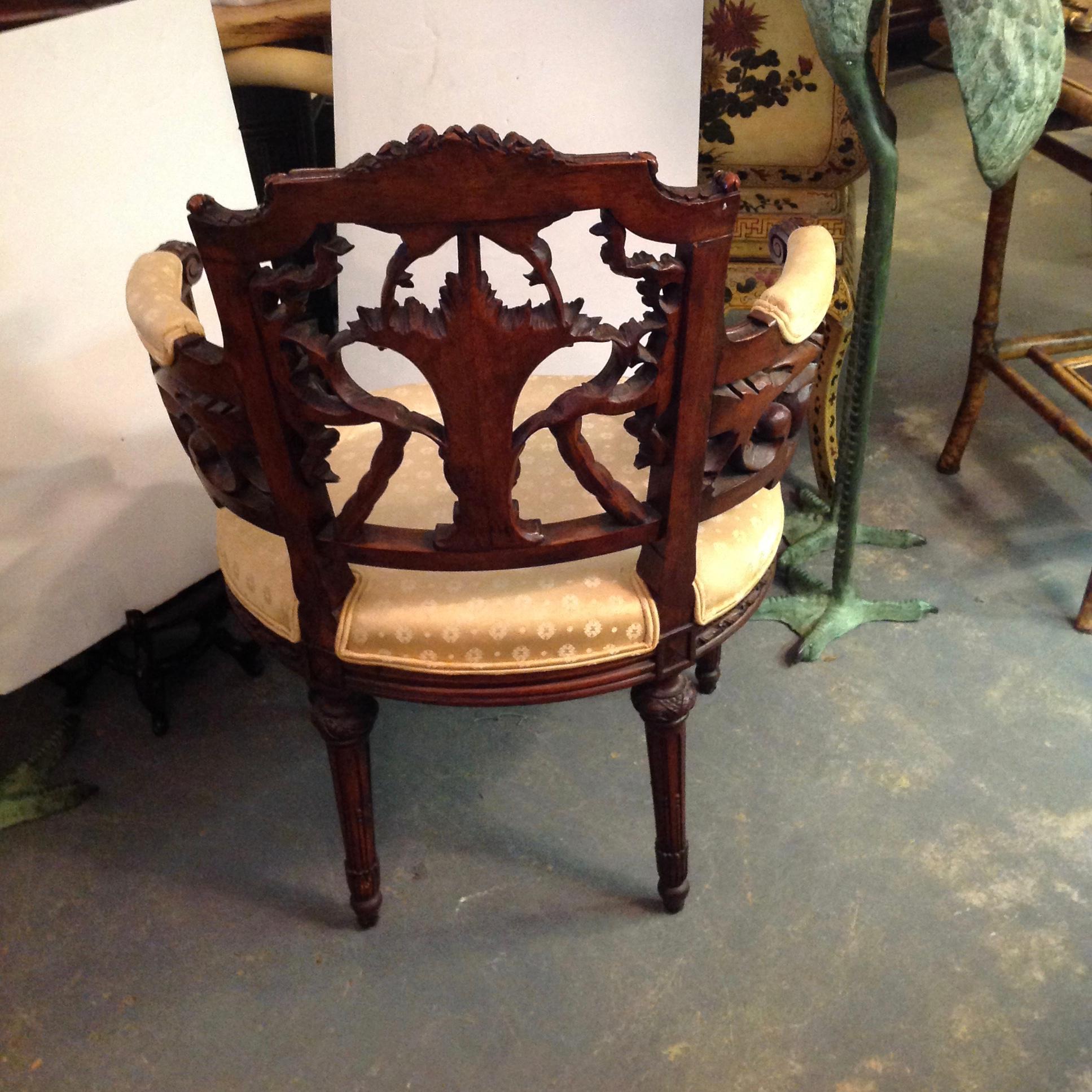 Textile Fine French Vanity Chair