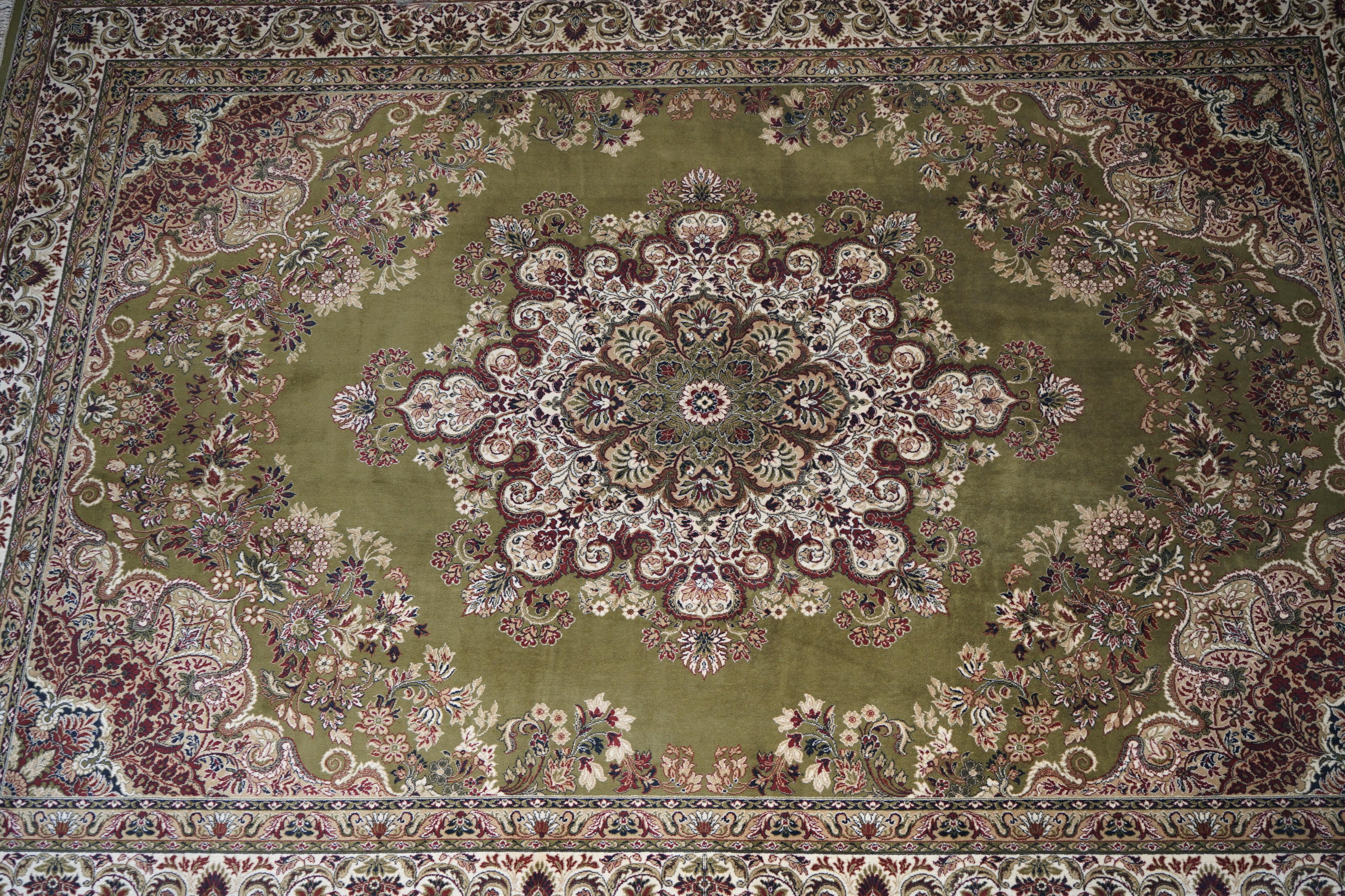We are delighted to offer for sale this extra large country house, vintage French rug with lovely decoration and rich colours

I have a collection of 12 rugs I’m now listing for sale of all kinds of ages, periods, and sizes, some of them are