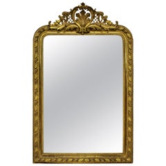 Fine French Water Gilded Overmantel Mirror