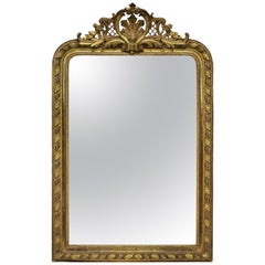 Fine French Water Gilded Overmantle Mirror