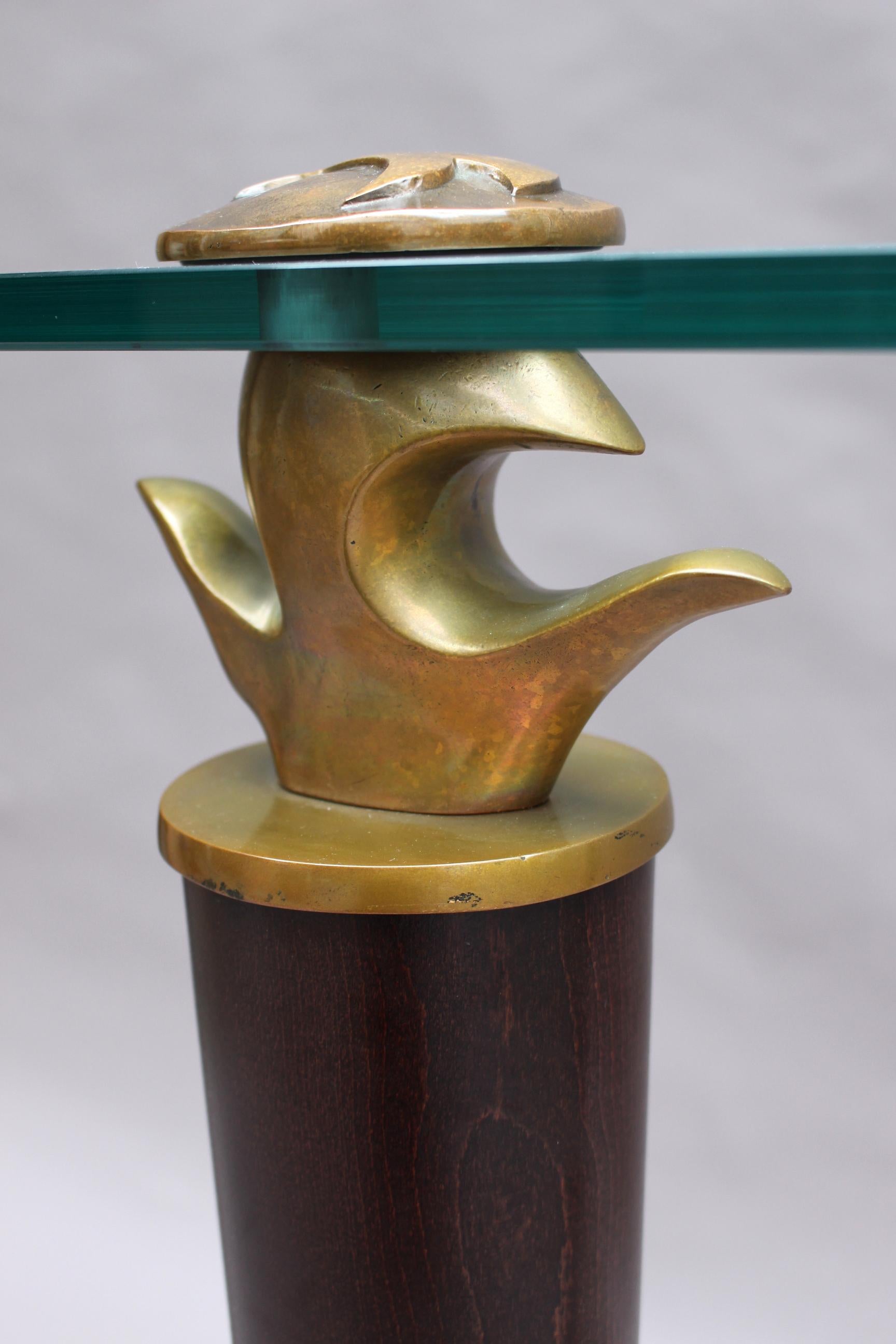 Console française en bois, bronze et verre par Garouste et Bonetti en vente 6