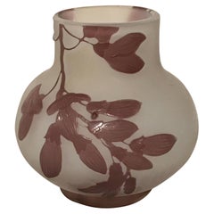 Fine Galle Cameo Glass Cabinet Vase
