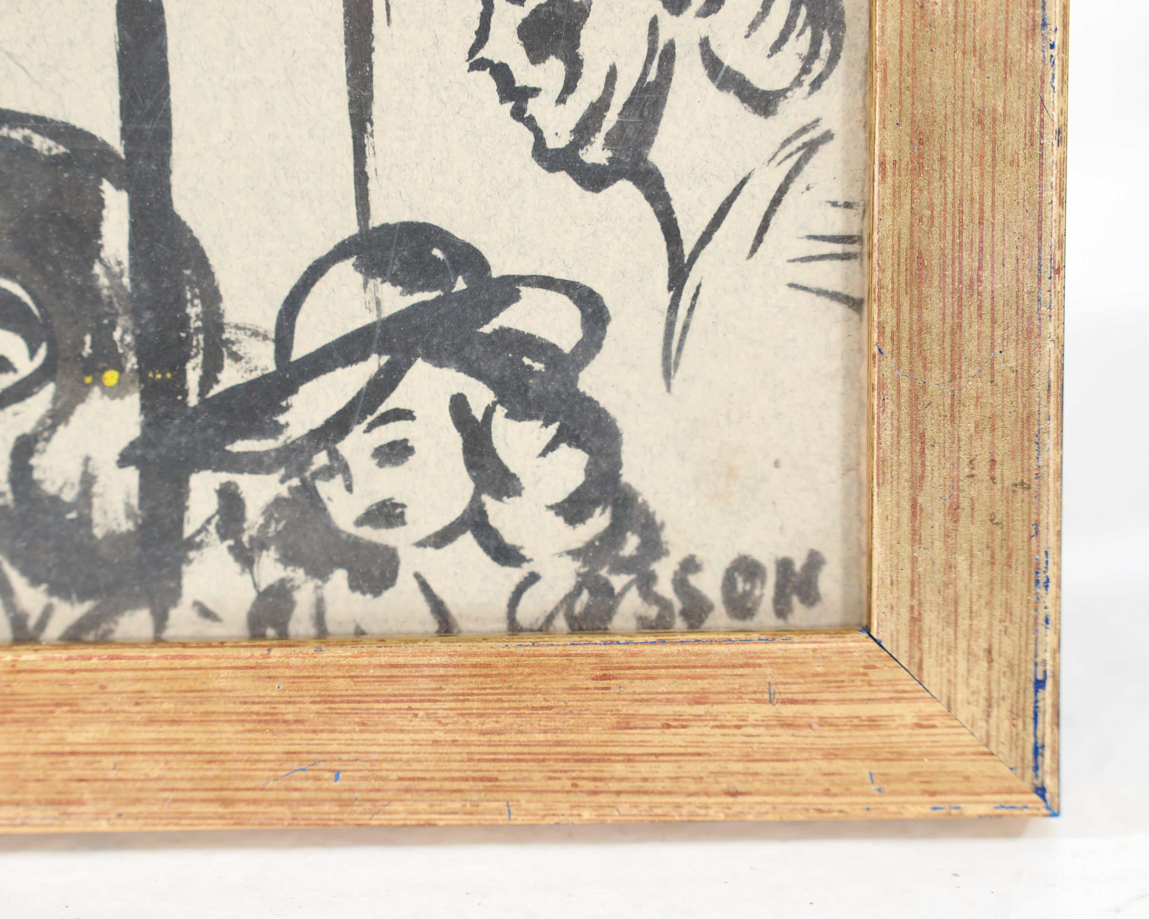 Fine gauche, probably by a Germanexpressionist, signed “casson”, circa 1930 For Sale 1