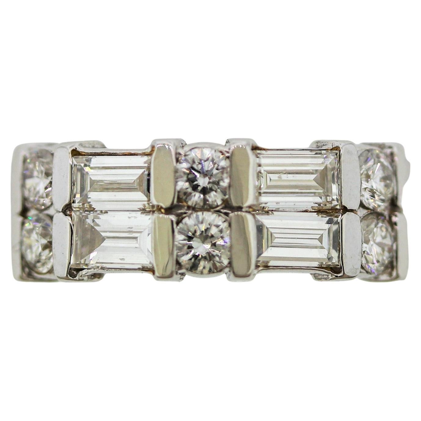 Fine Invisibly Set Diamond Gold Band Ring at 1stDibs