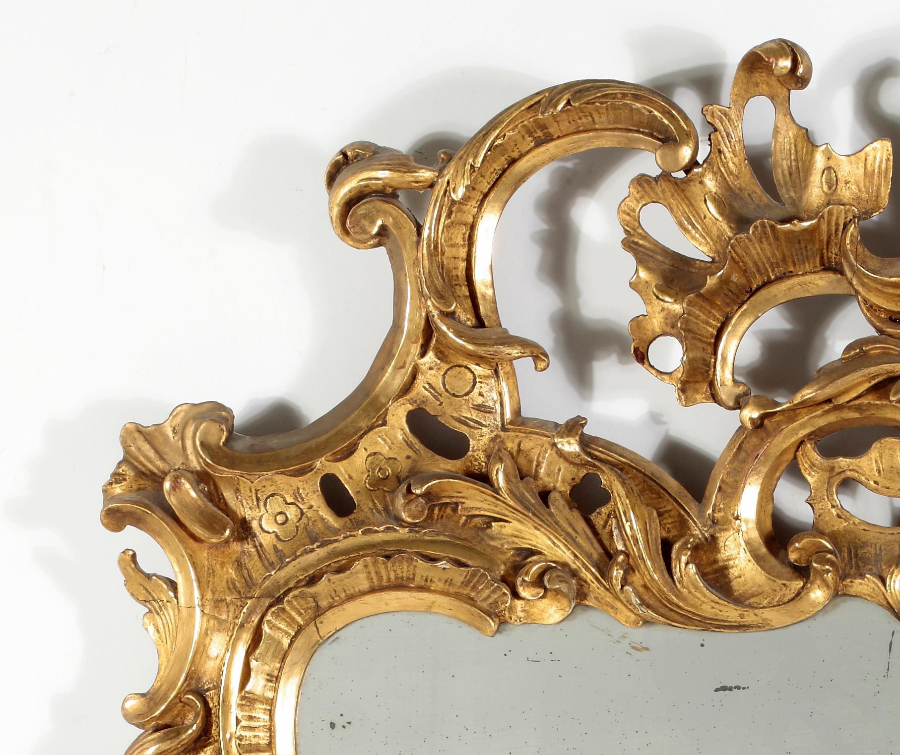 18th Century and Earlier Fine George II Giltwood Mirror