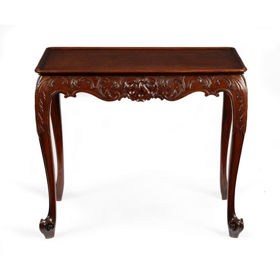 Carved Fine George II Mahogany Irish Silver Table For Sale