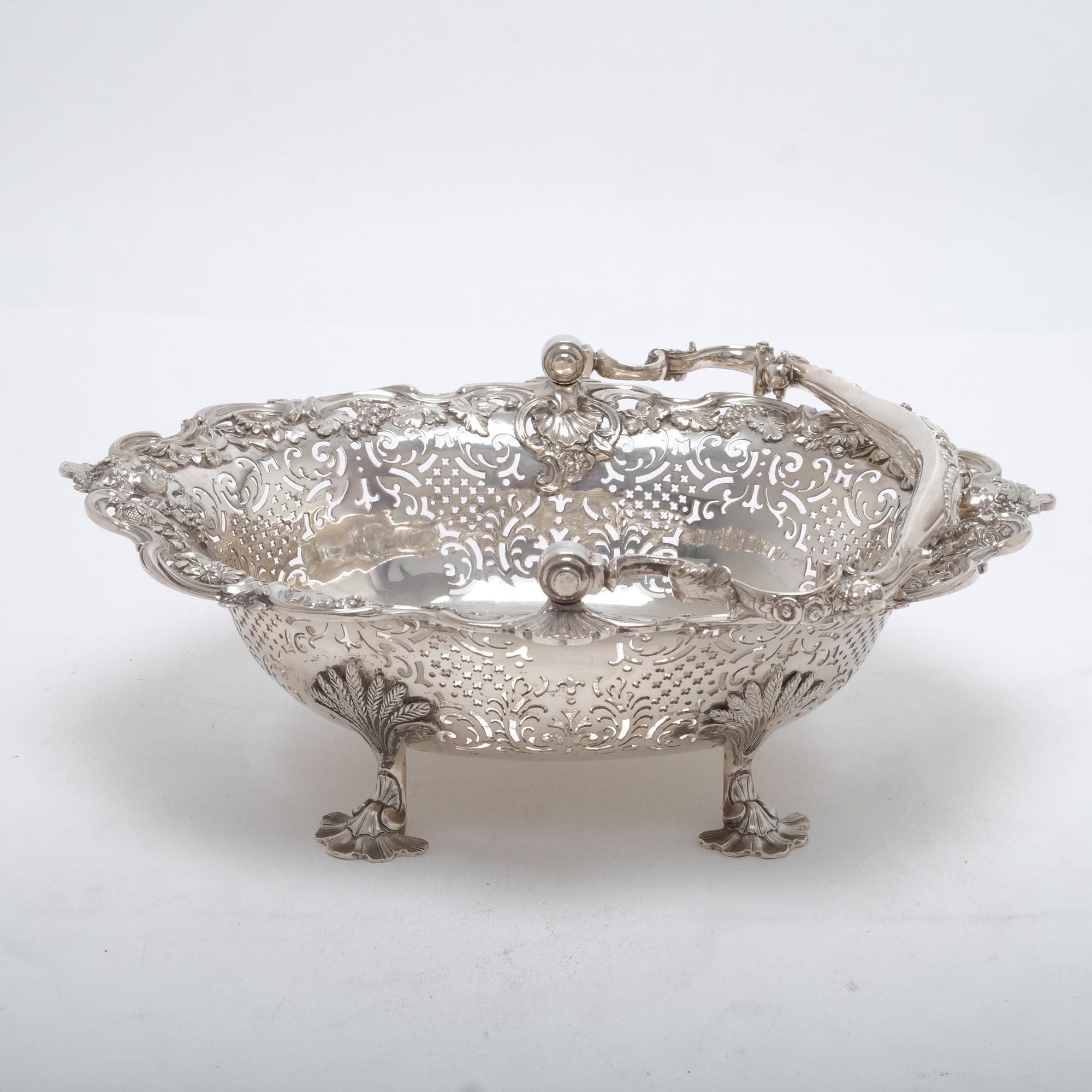 Fine George II Silver Basket For Sale 1