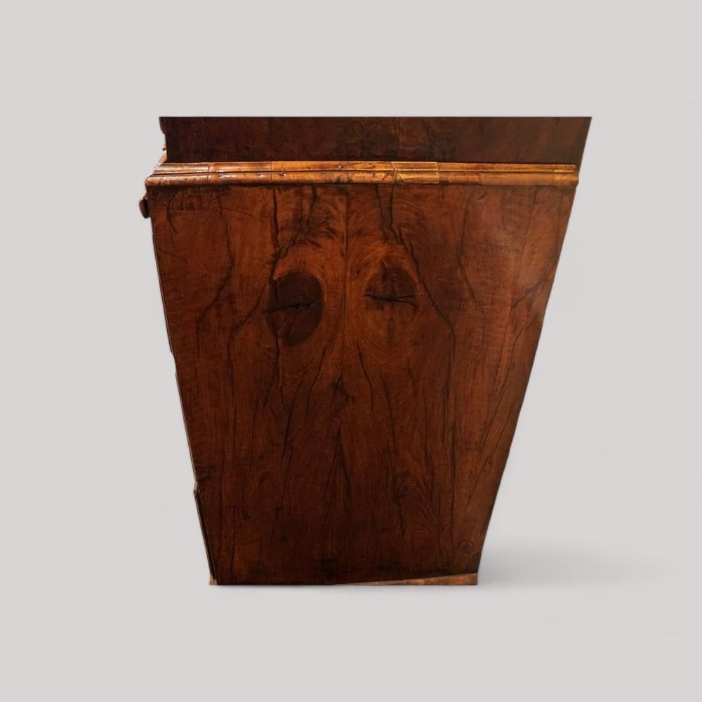 Fine George II walnut tallboy with sunburst For Sale 5