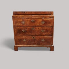 Fine George II walnut tallboy with sunburst