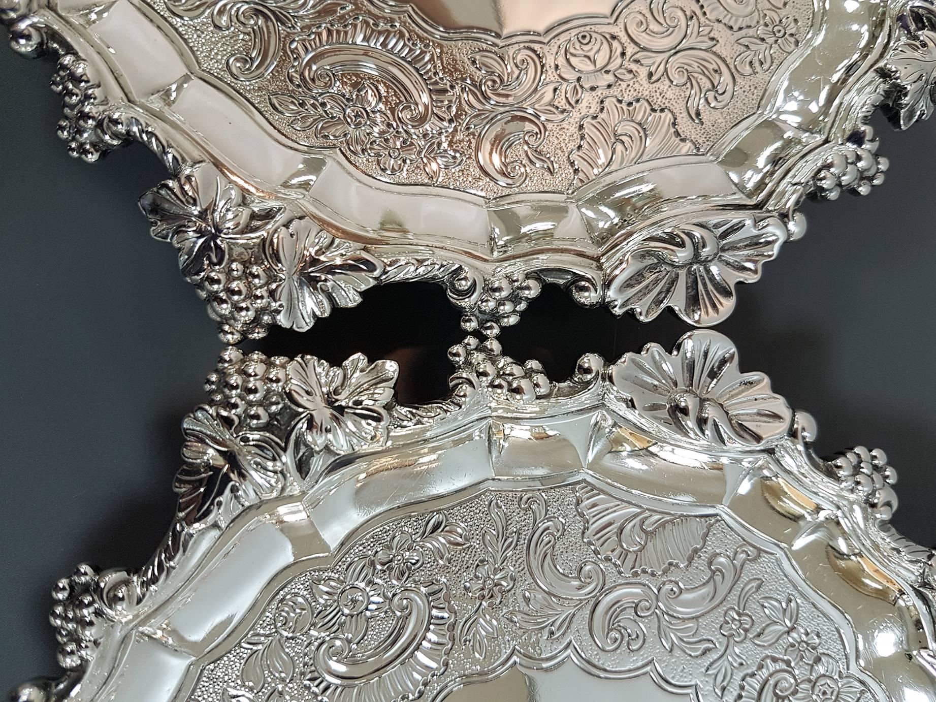 Fine George III Antique Sterling Silver Salvers Made in Edinburgh by John McKay 4