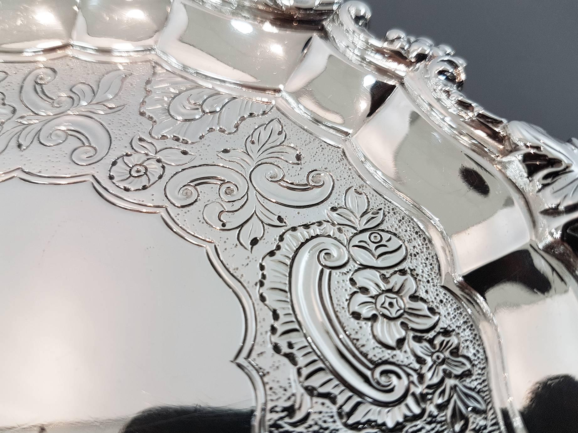 Early 19th Century Fine George III Antique Sterling Silver Salvers Made in Edinburgh by John McKay