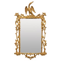 Fine George III Chippendale Period Gilt Wood Mirror