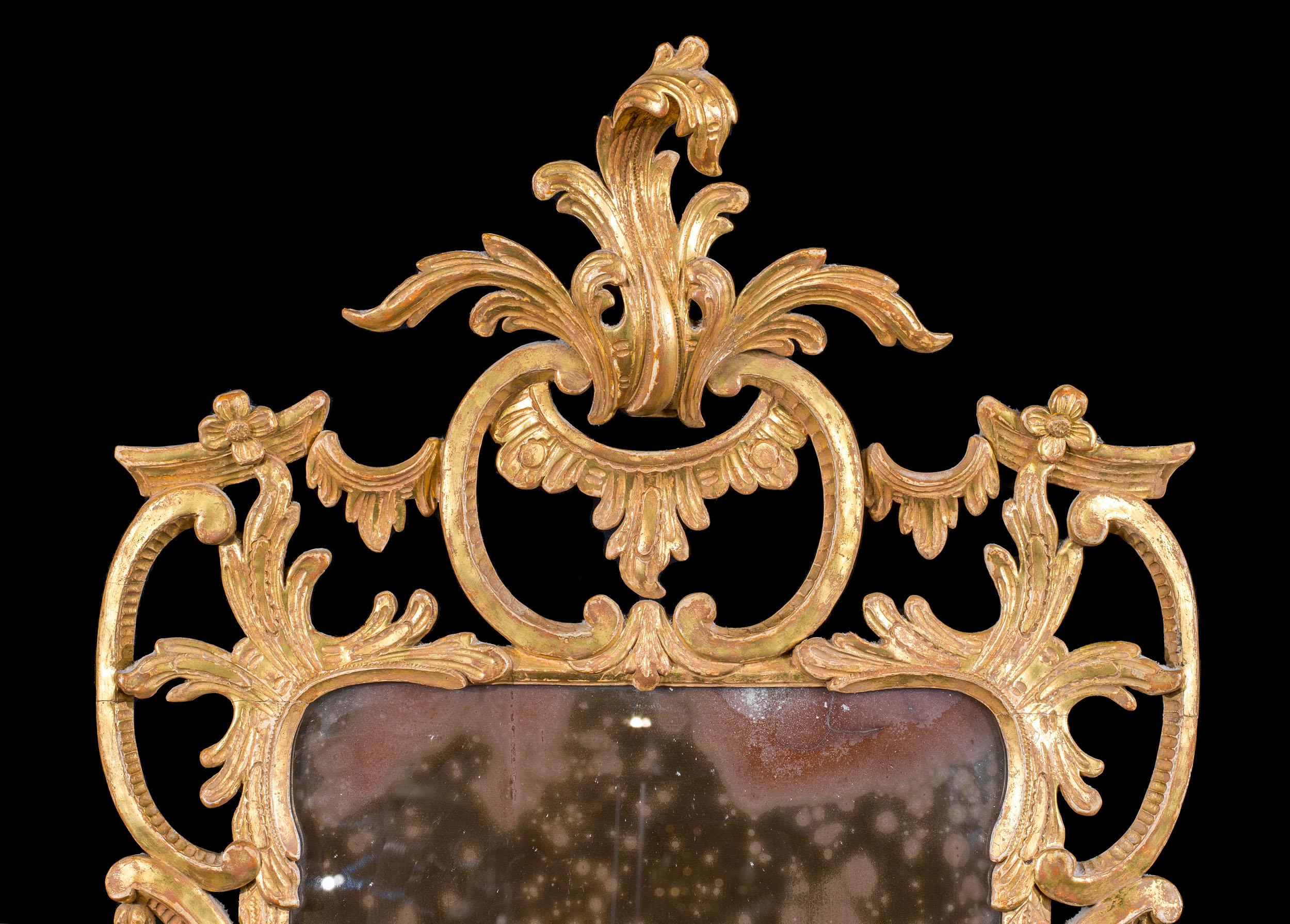 Fine George III Gilt Wall Mirror In Good Condition For Sale In London, GB