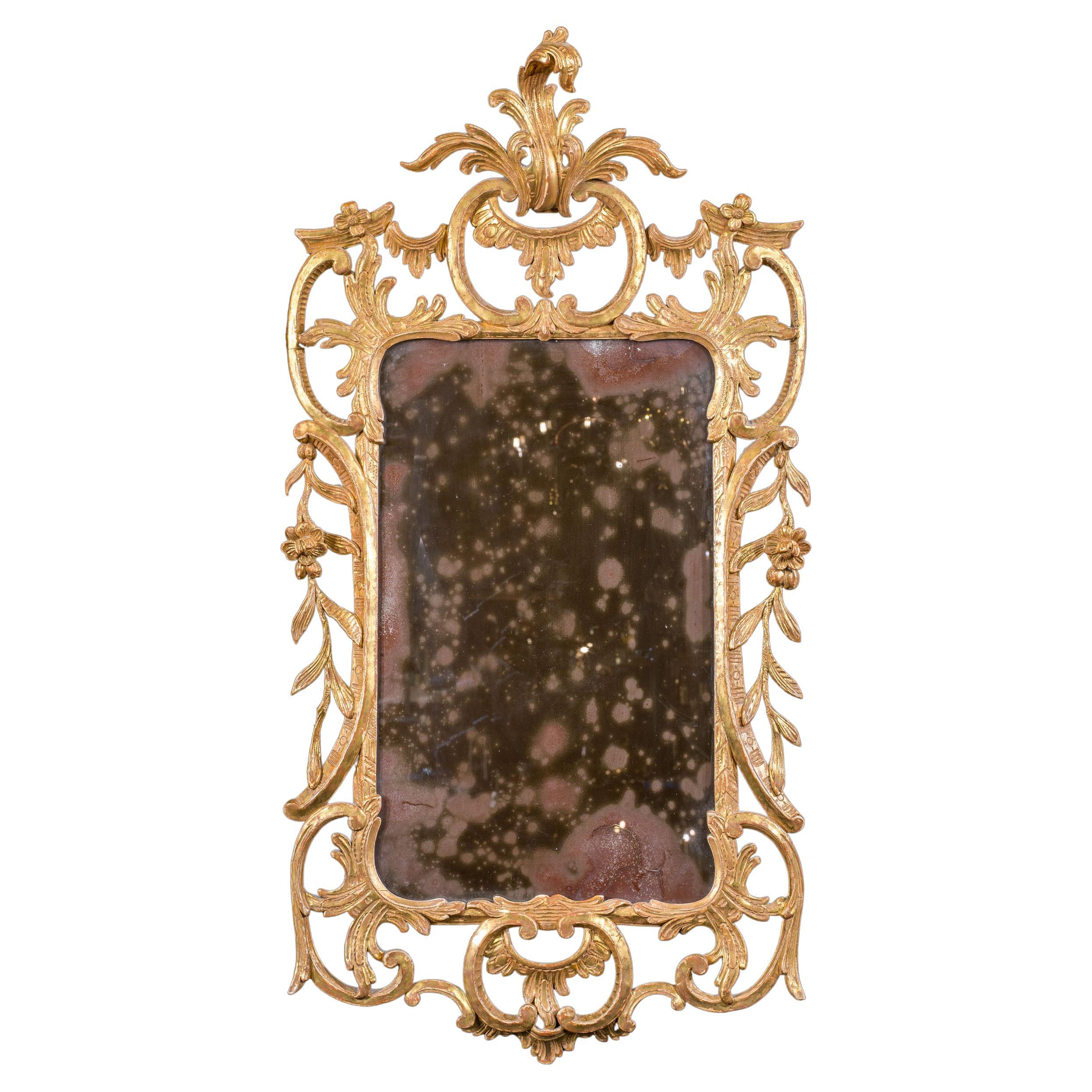 Fine George III Gilt Wall Mirror (miroir mural doré)