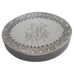 Fine George III Hinged Patch Box Made in London by Thomas Brough, 1799