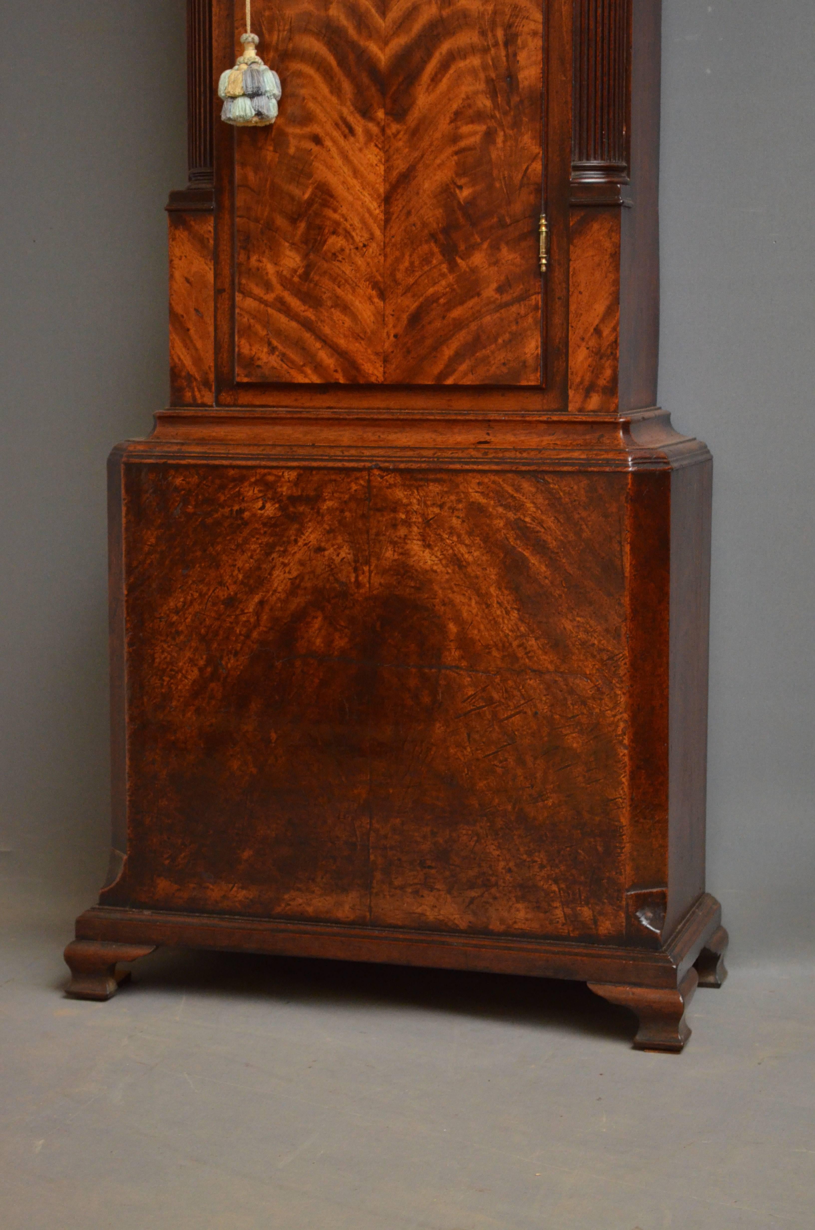 English Fine George III Longcase Clock by J. Butler, Bolton