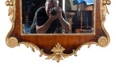 Fine George III Mahogany and Parcel Gilt Mirror