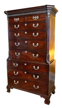 Fine George III Mahogany Chest on Chest