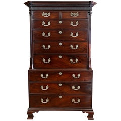 Used Fine George III Mahogany Chest on Chest