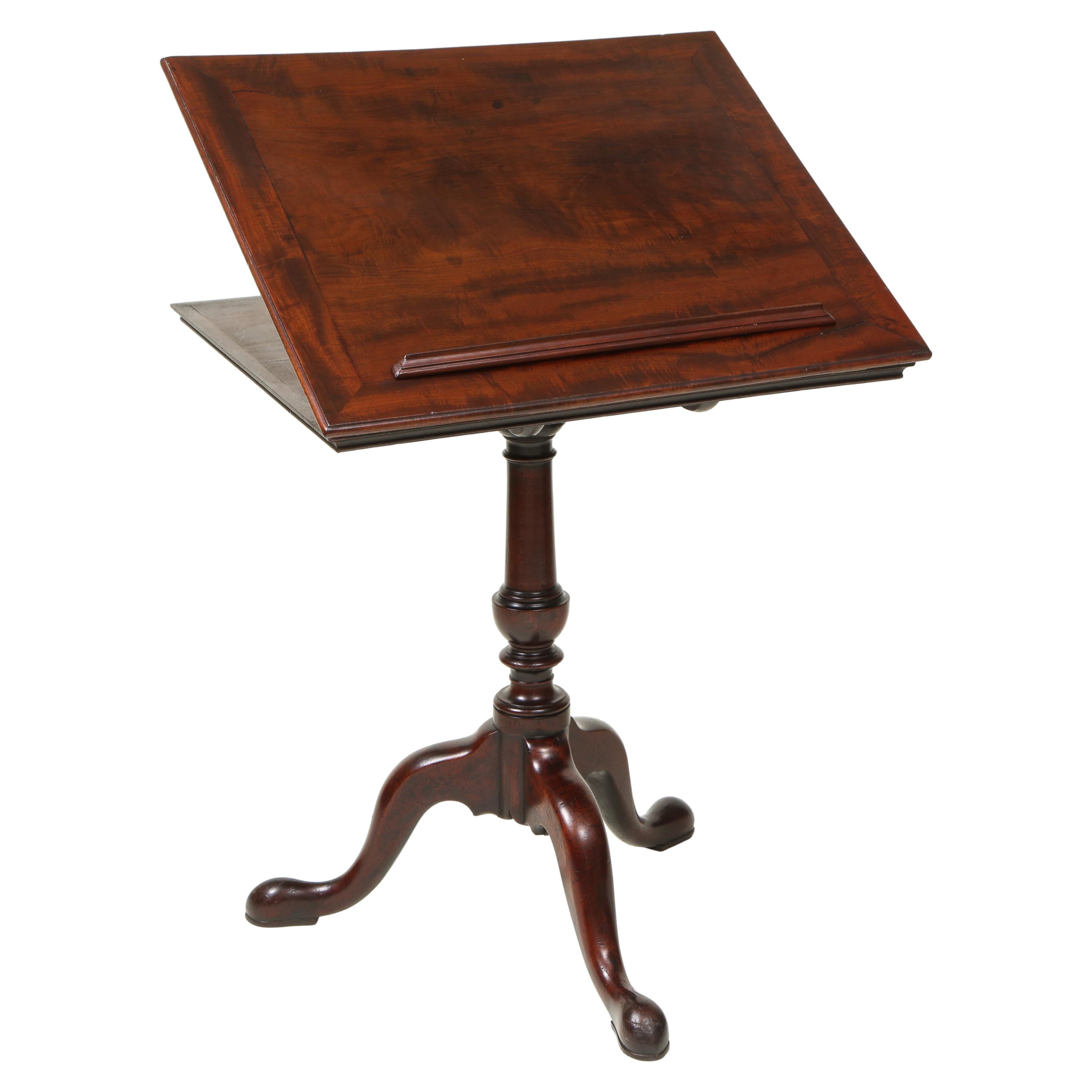 Fine George III Mahogany Reading Stand and Table