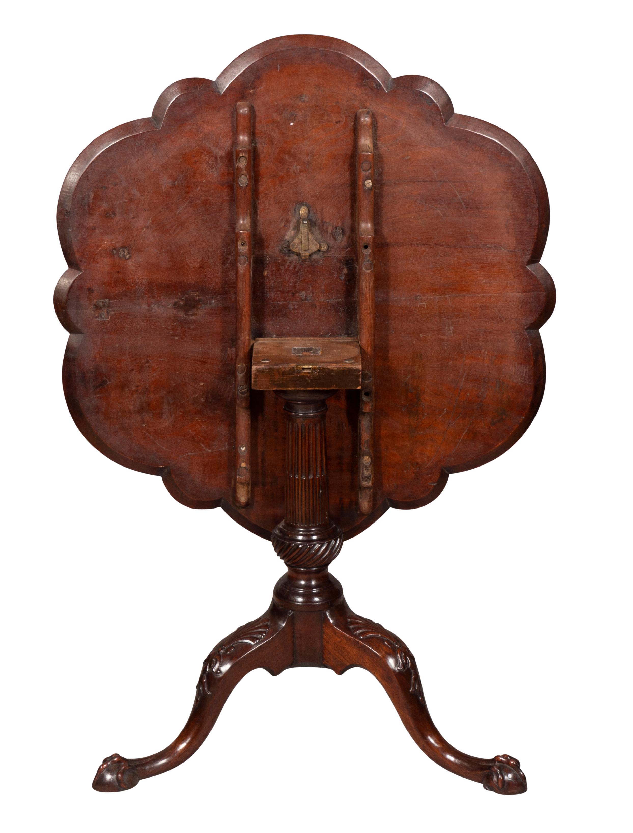 English Fine George III Mahogany Tea Table For Sale