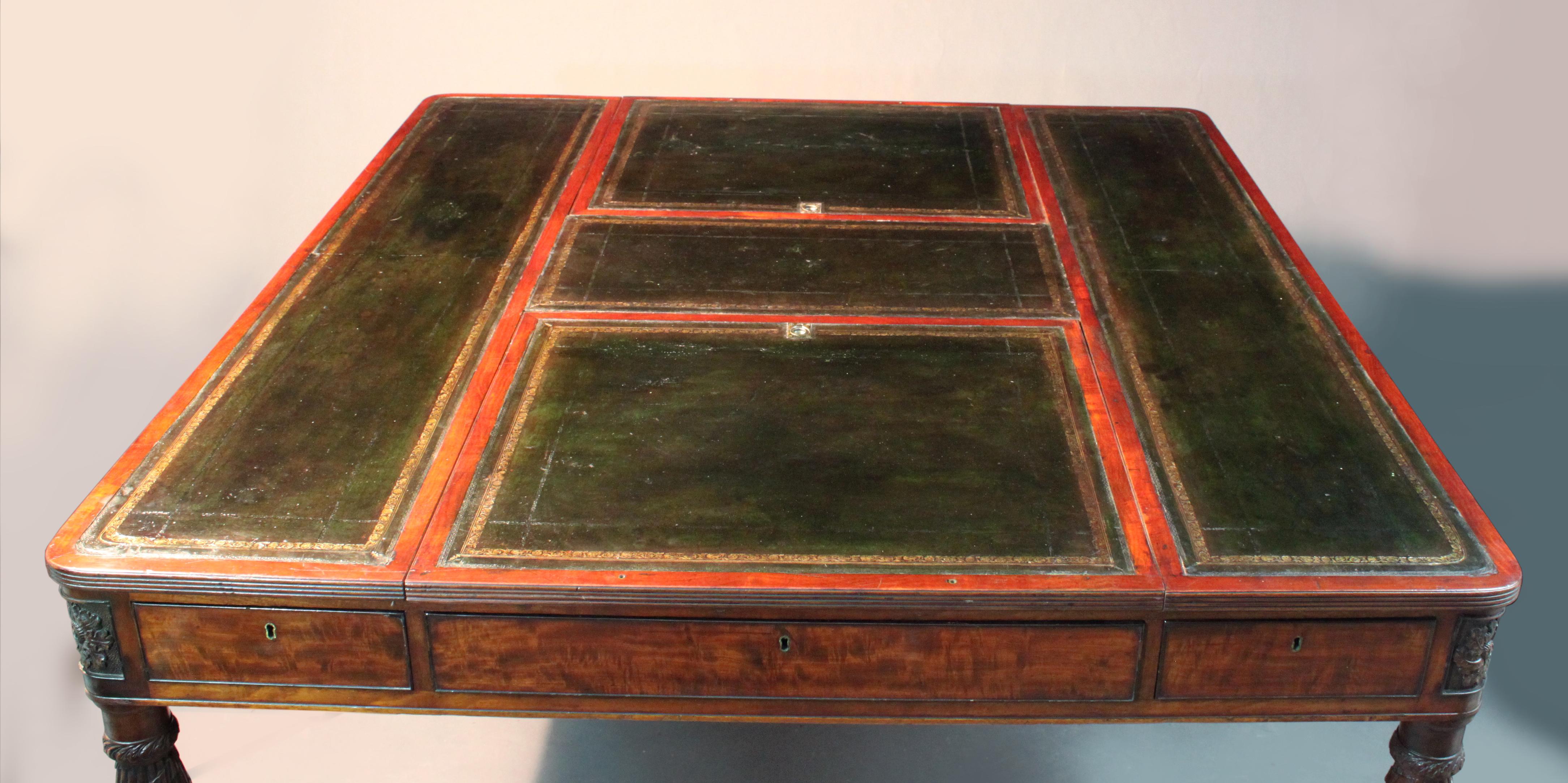 Fine George III Mahogany Writing Table In Good Condition In Bradford-on-Avon, Wiltshire